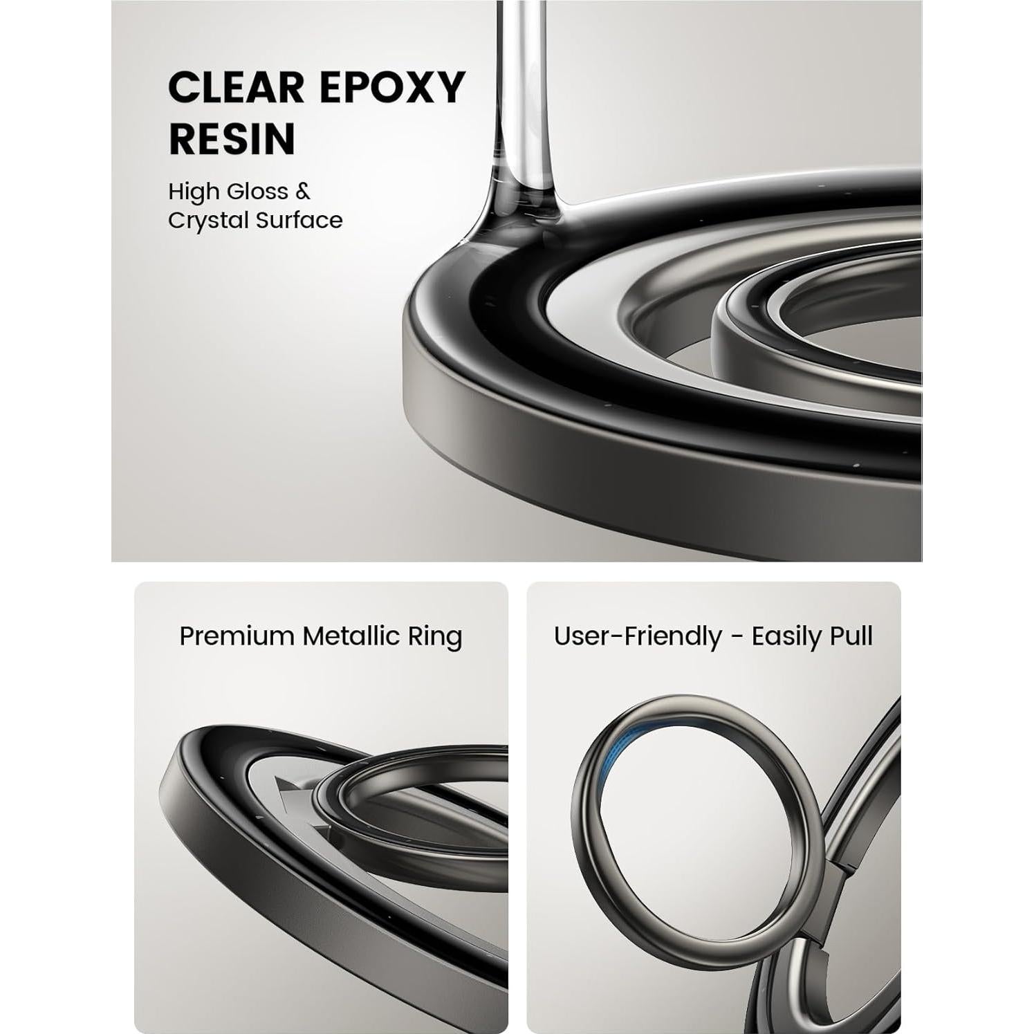 Lamicall Anillo Magnético para Teléfono MagSafe Negro