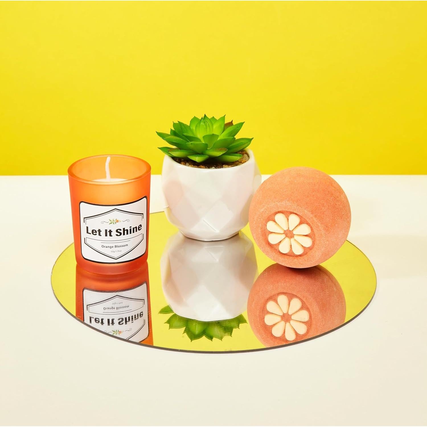 Cesta de Regalo Temática Naranja Sunny&Wise para Mujeres - Autocuidado 9 Piezas