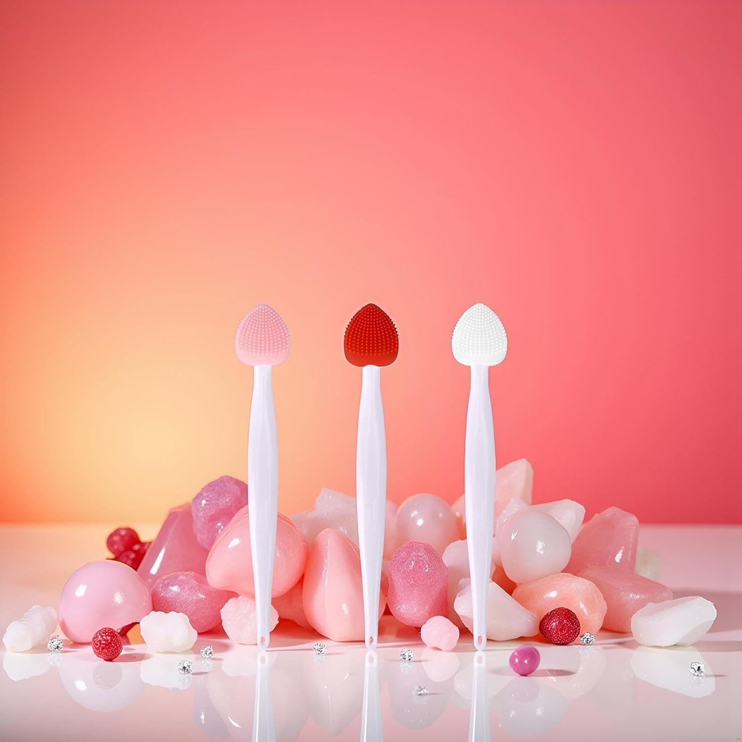 Juego de 3 Cepillos Exfoliantes de Labios Sluswallow - Silicona