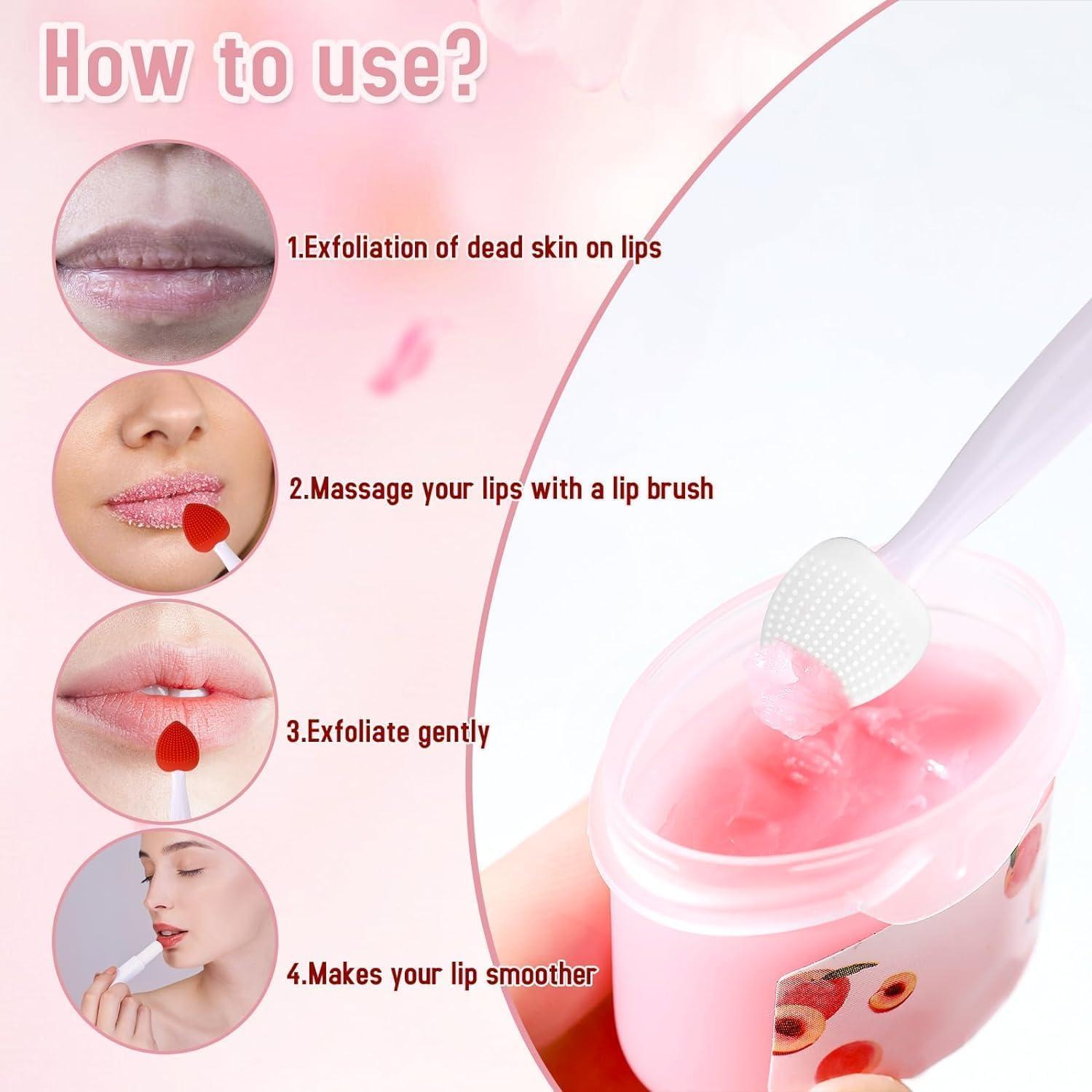 Juego de 3 Cepillos Exfoliantes de Labios Sluswallow - Silicona