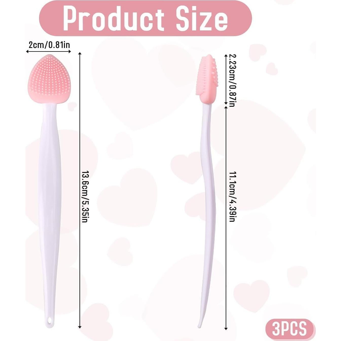 Juego de 3 Cepillos Exfoliantes de Labios Sluswallow - Silicona