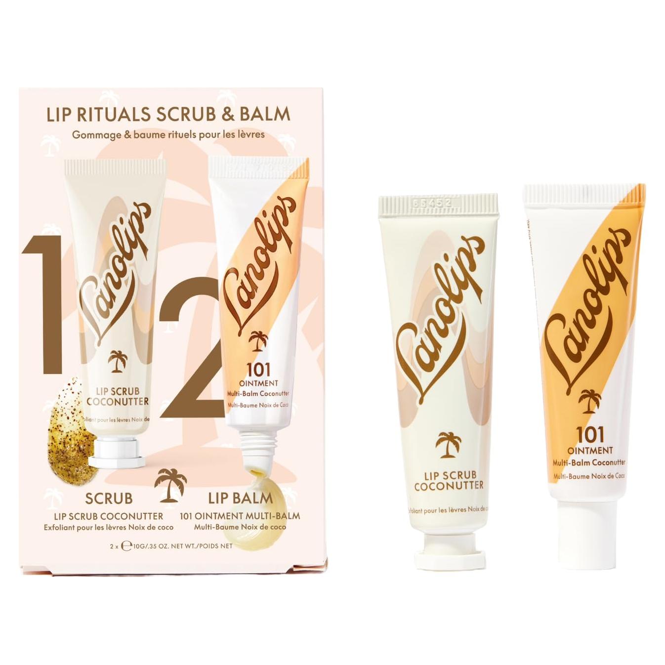 Lanolips Exfoliante y Balsamo Labial Coconutter 2 Piezas