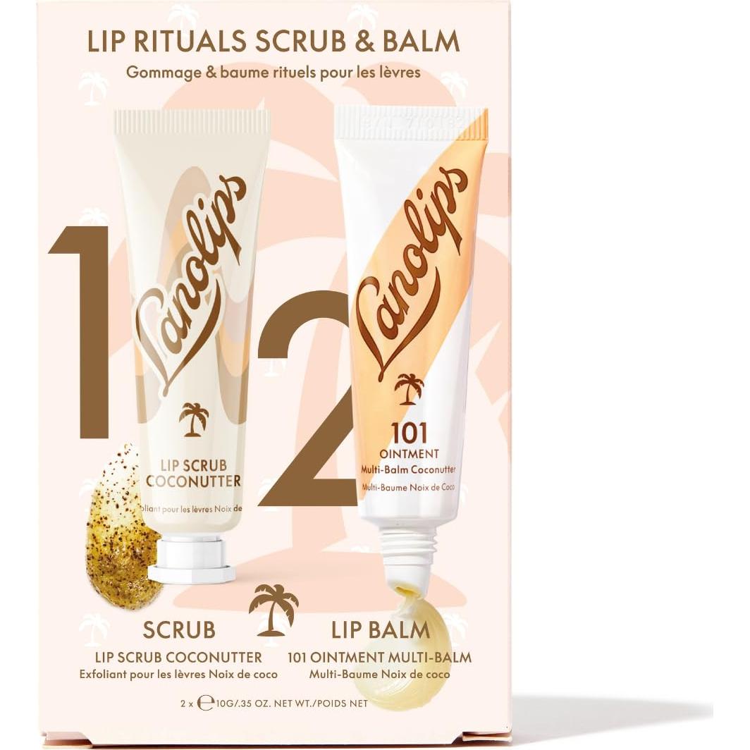 Lanolips Exfoliante y Balsamo Labial Coconutter 2 Piezas