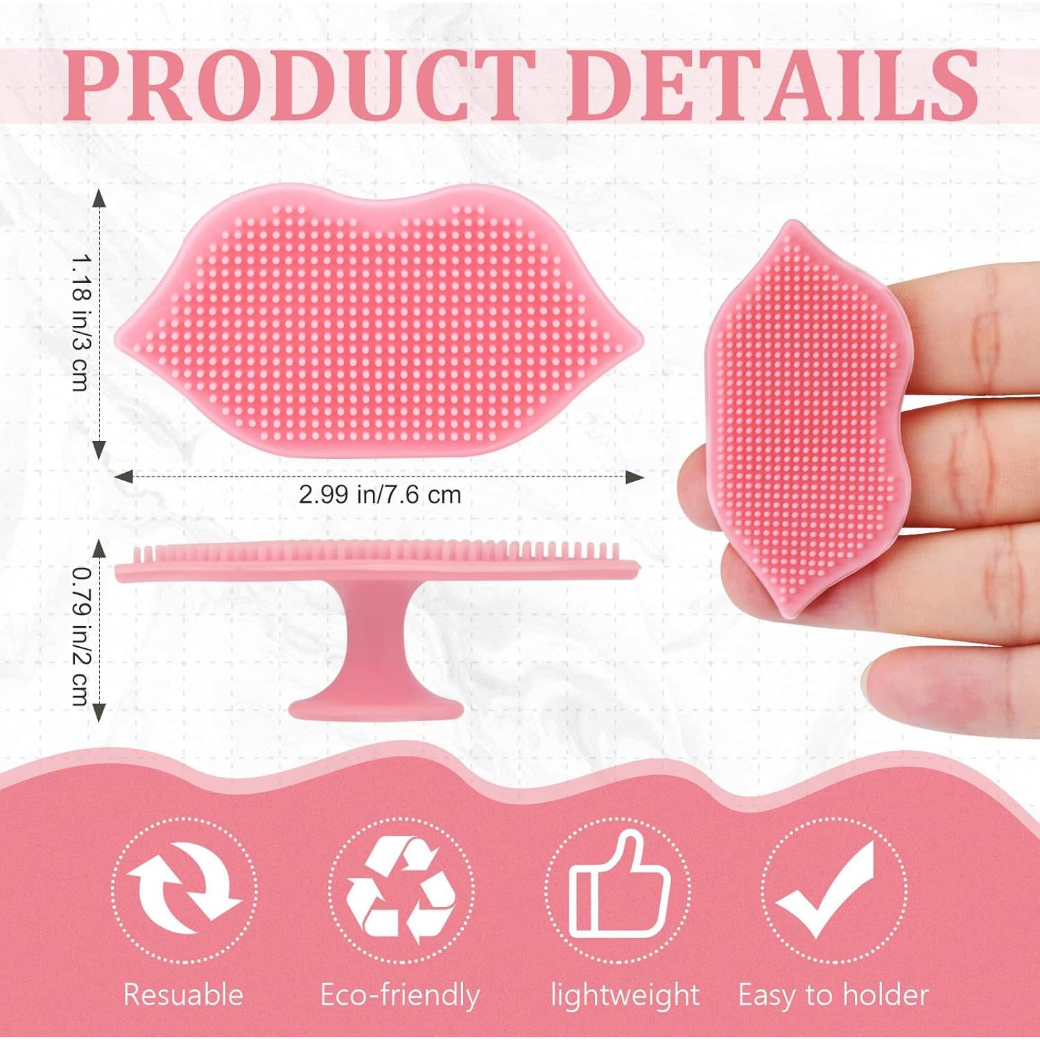 2 Piezas Exfoliantes Labiales de Silicona Giesiery - Suaves y Reutilizables