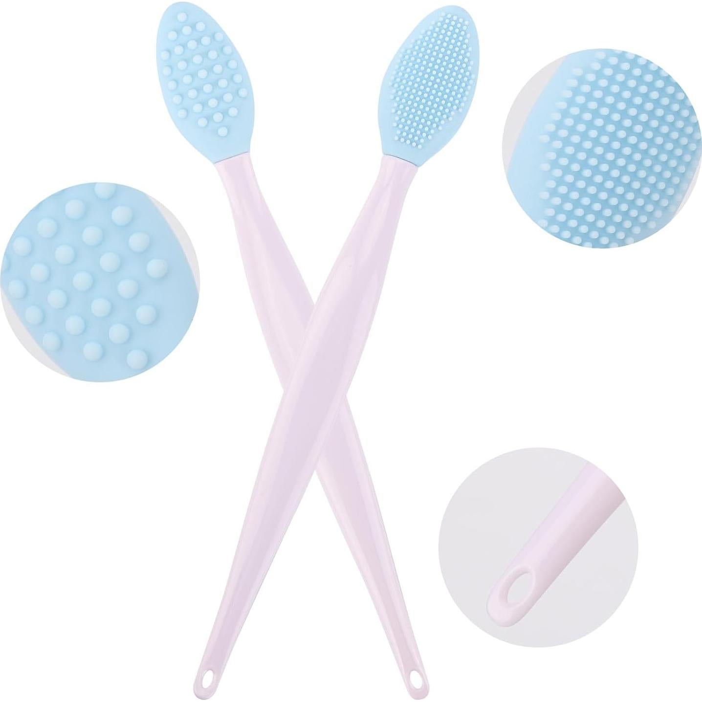 9 Cepillos Exfoliantes de Labios de Silicona 2 en 1 acDesign