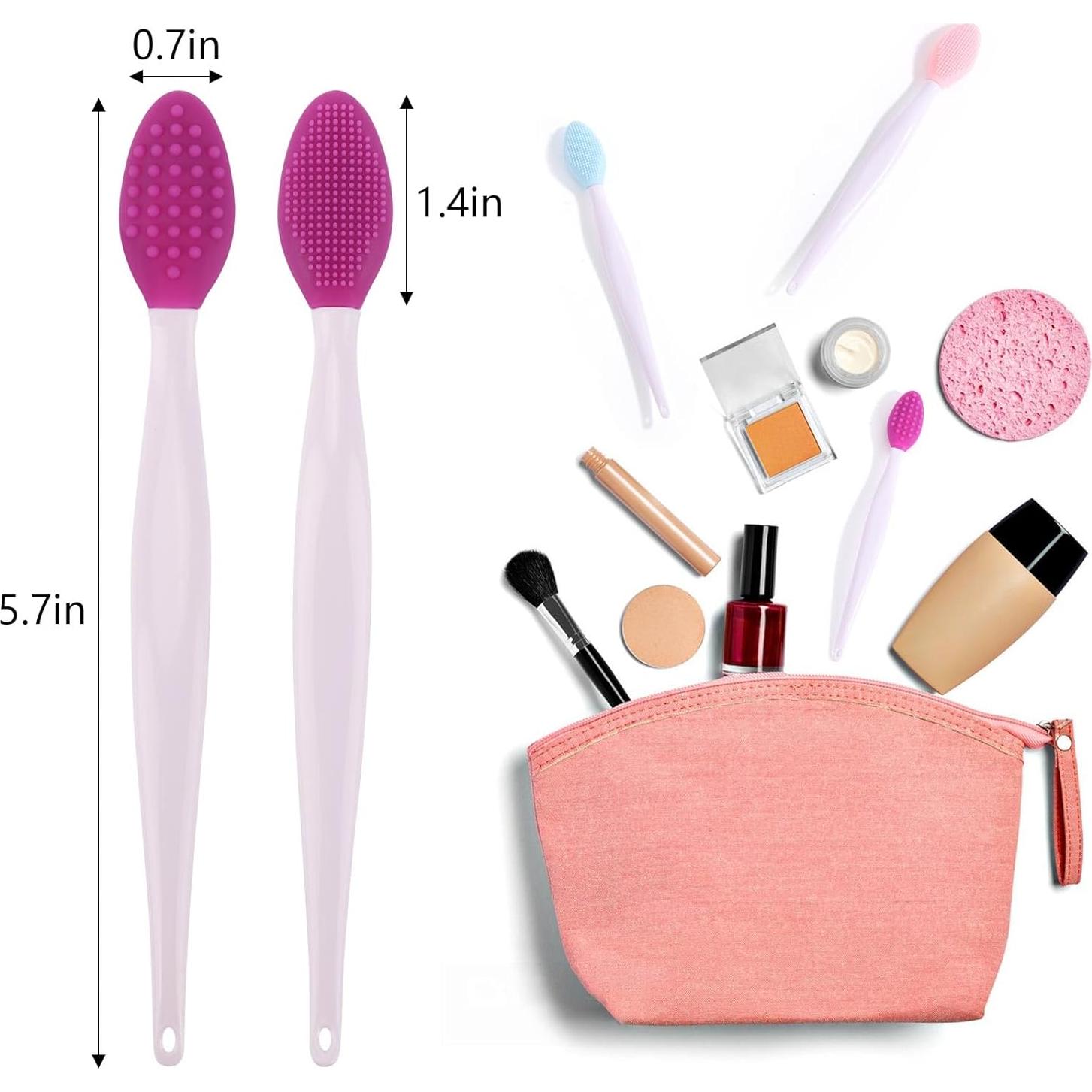 9 Cepillos Exfoliantes de Labios de Silicona 2 en 1 acDesign