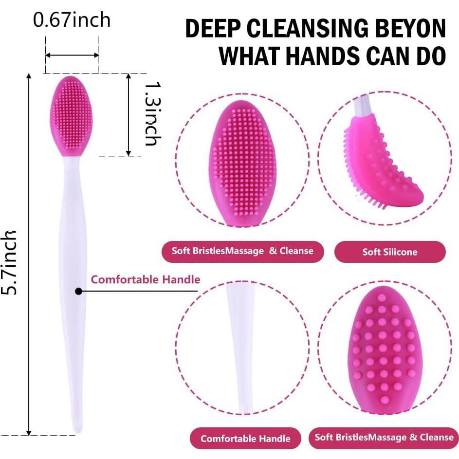 10 Piezas Cepillo Exfoliante de Silicona para Labios y Nariz