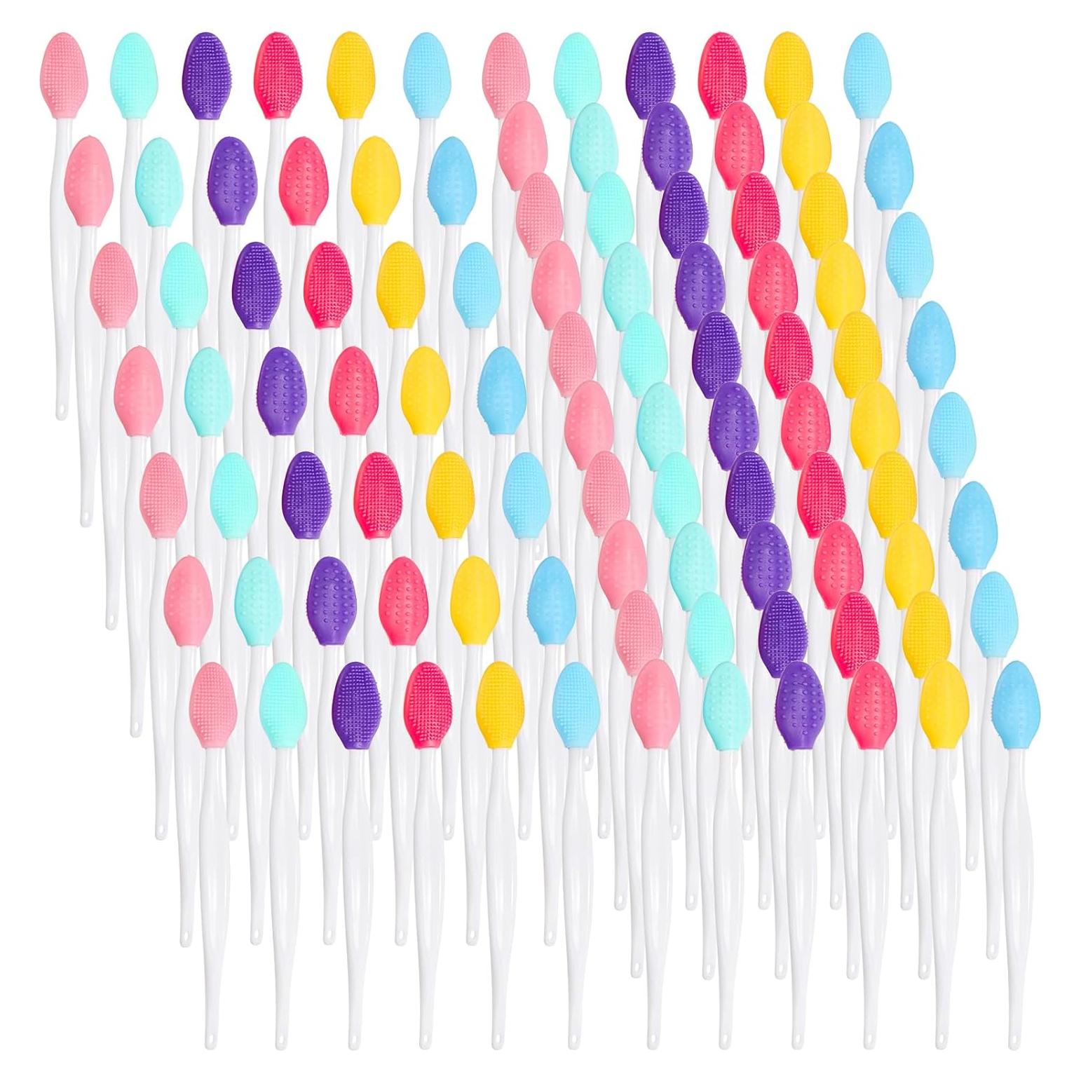 Paquete de 100 Cepillos Exfoliantes para Labios Acshio