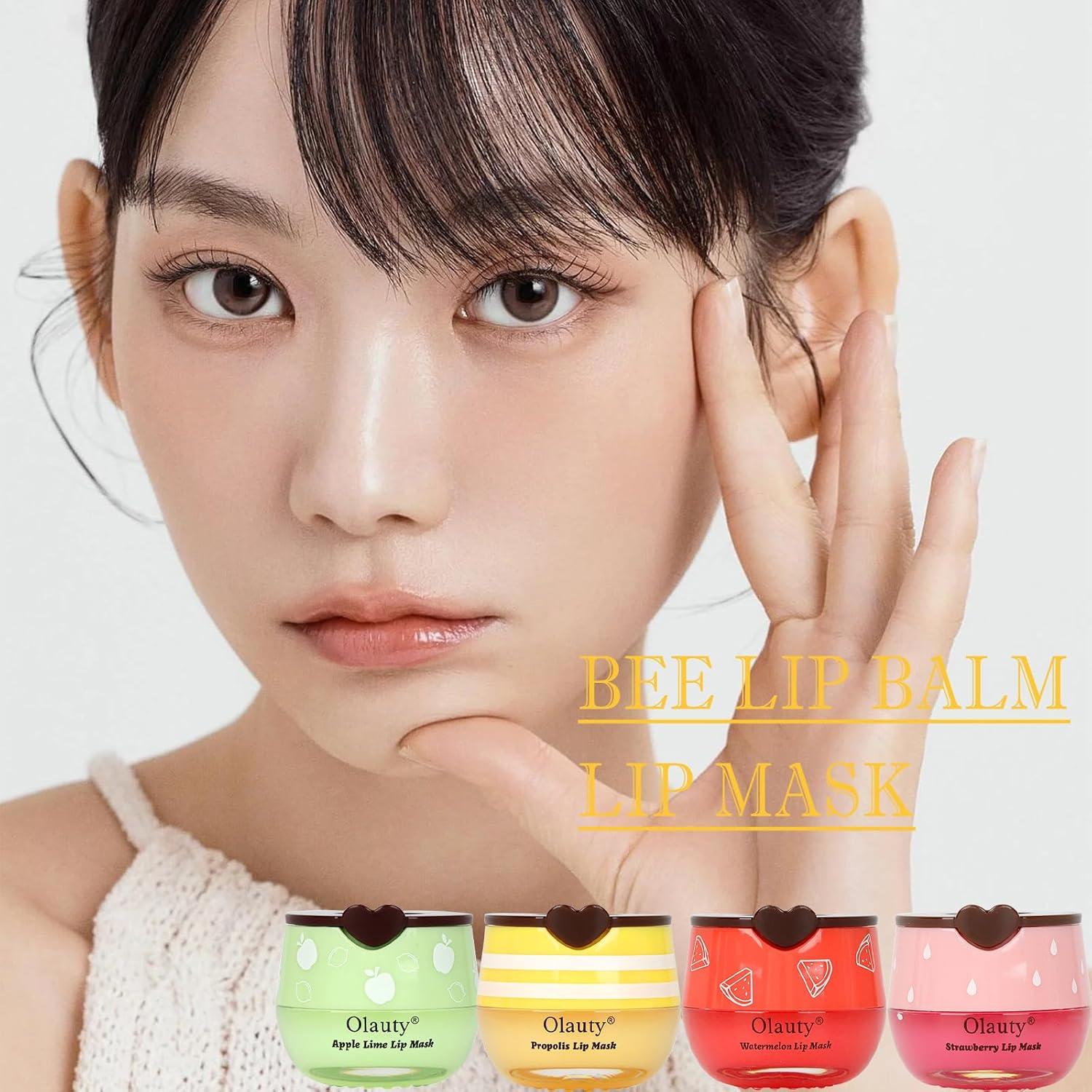 Bálsamo Labial de Abeja Deepmind 4 PCS Hidratante Natural