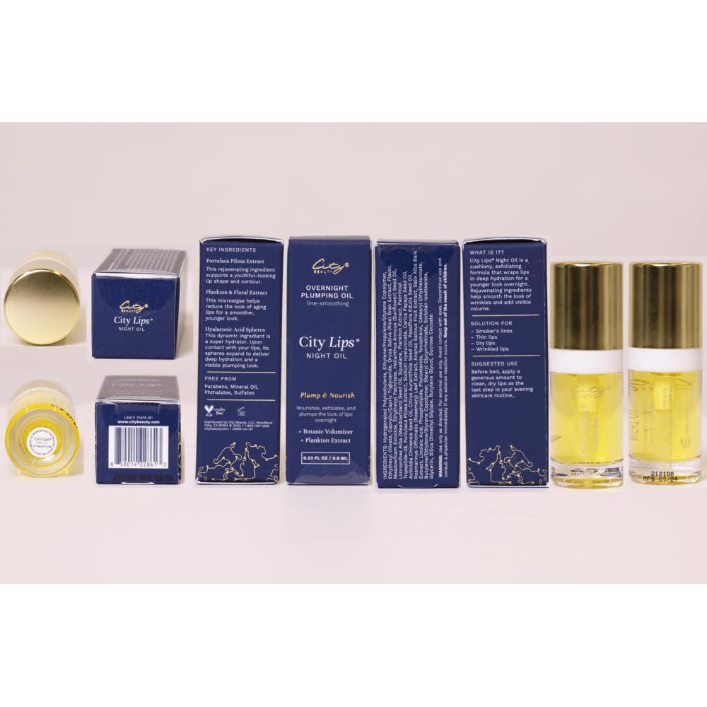 Aceite Nocturno Labial City Beauty - Hidratante Antienvejecimiento