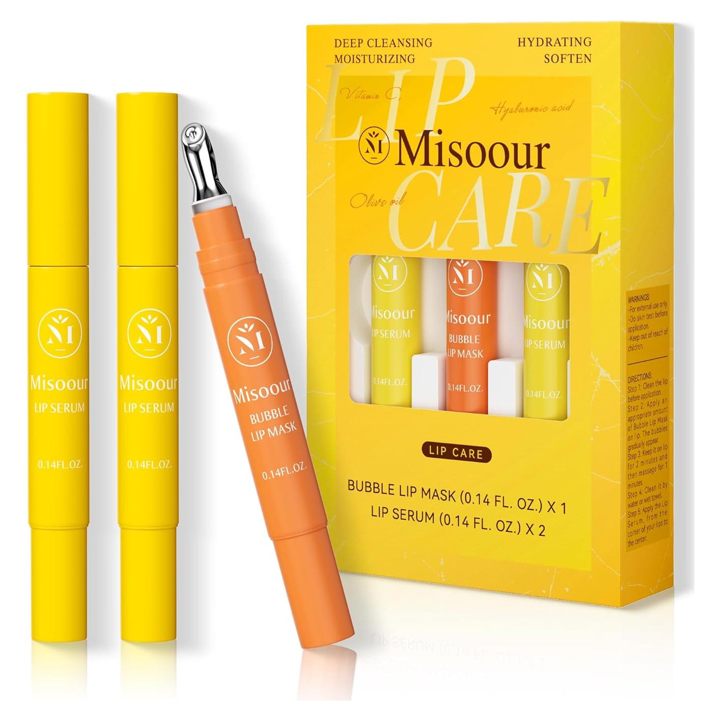 Suero Labial y Mascarilla Espumosa Misoour - 3 Piezas 4.1 ml