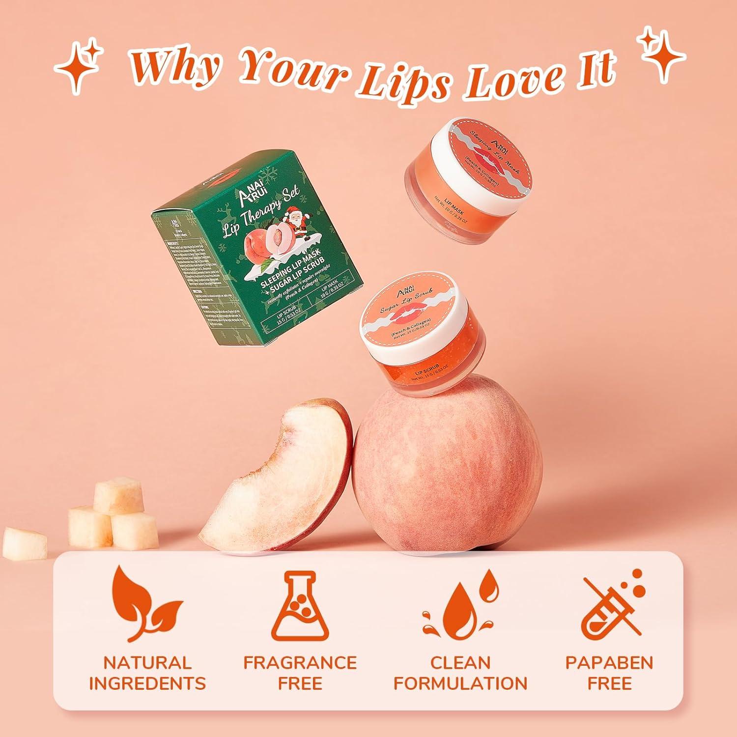 Conjunto de Cuidado de Labios ANAI RUI - Exfoliante y Balsamo