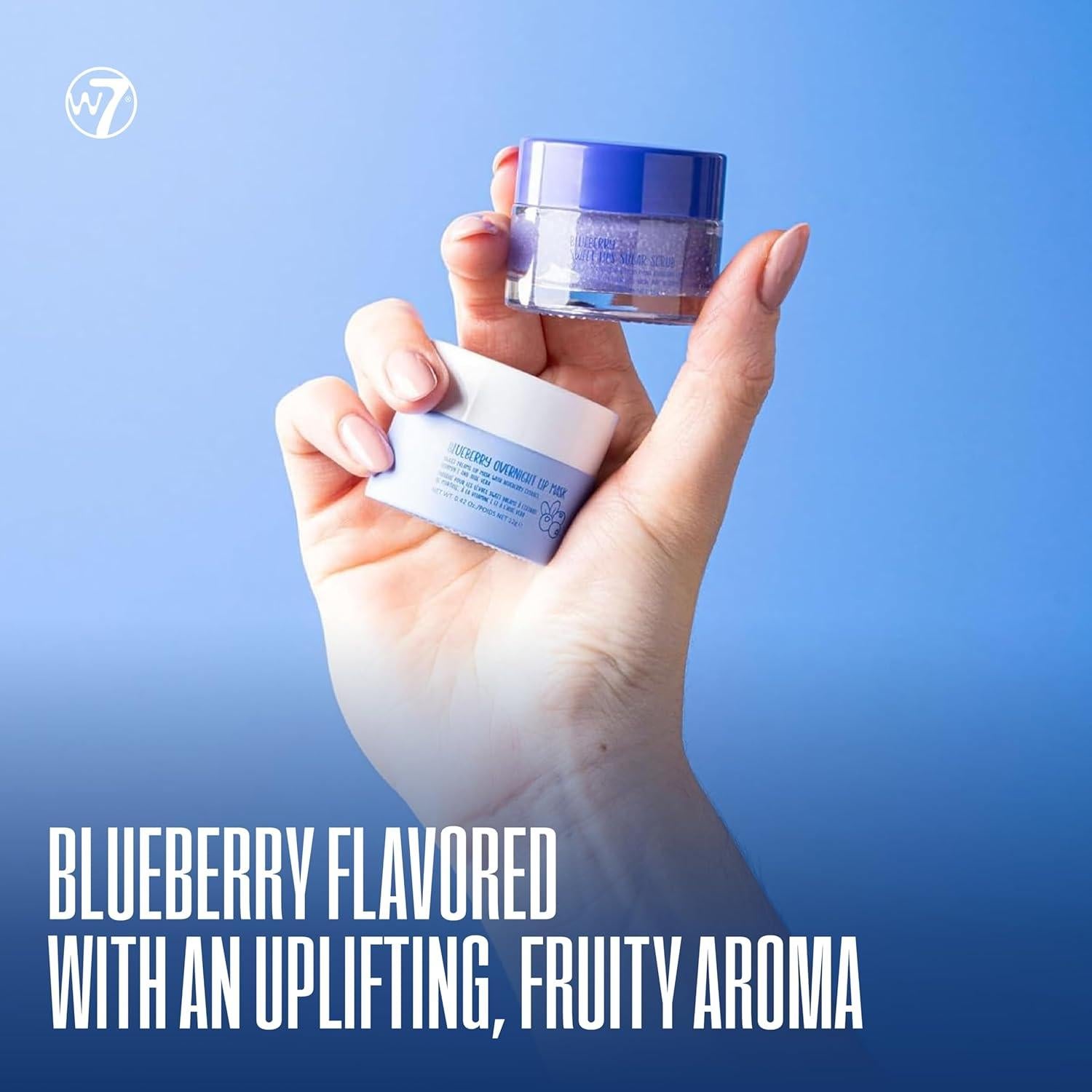 W7 Dulces Sueños Exfoliante y Mascarilla Labial Arándano - Set 2 Piezas