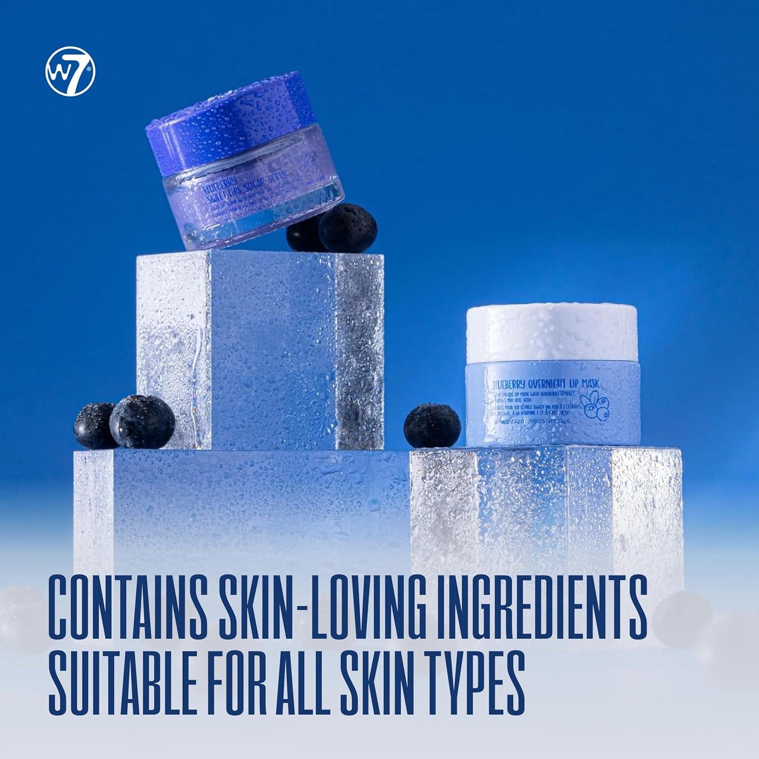 W7 Dulces Sueños Exfoliante y Mascarilla Labial Arándano - Set 2 Piezas