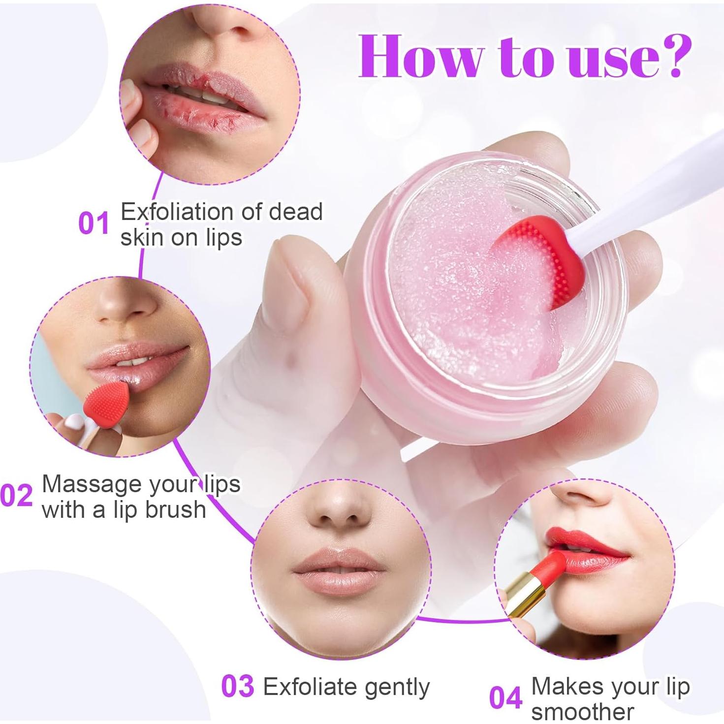 Cepillo Exfoliante de Labios Mxxipp Doble Cara Silicona 19.81cm