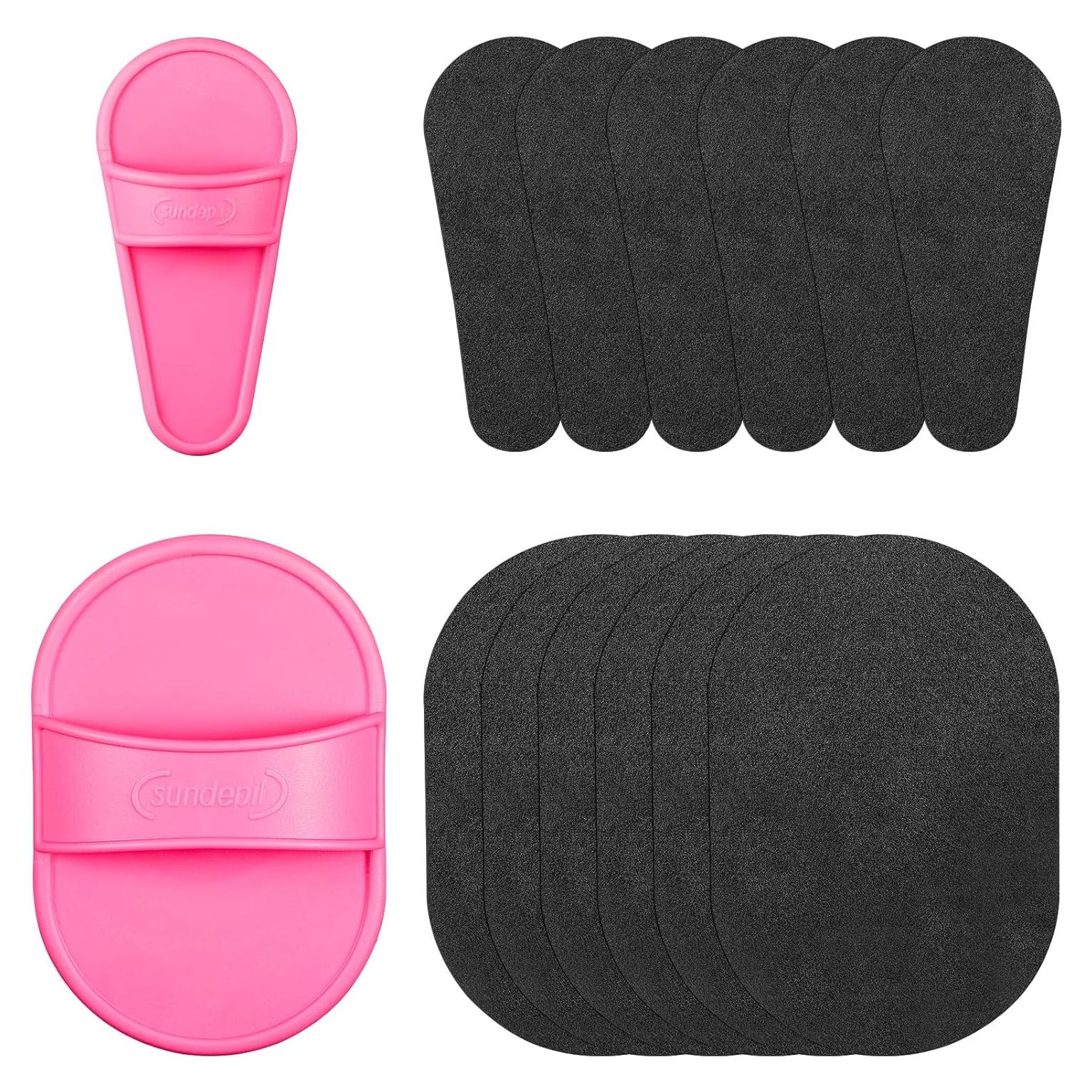 Patelai 32 Piezas Almohadillas y Papel de Lija para Vello Facial