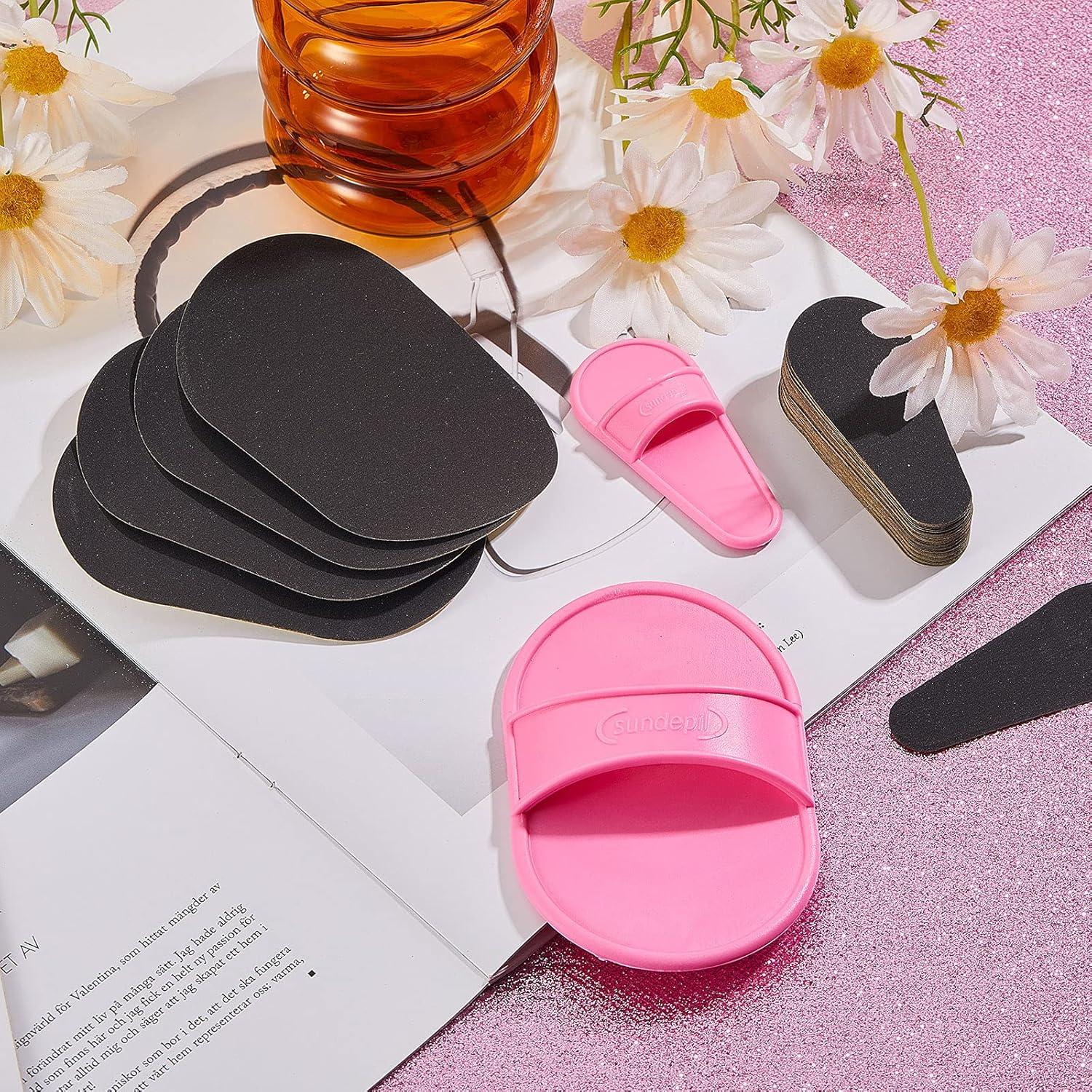 Patelai 32 Piezas Almohadillas y Papel de Lija para Vello Facial