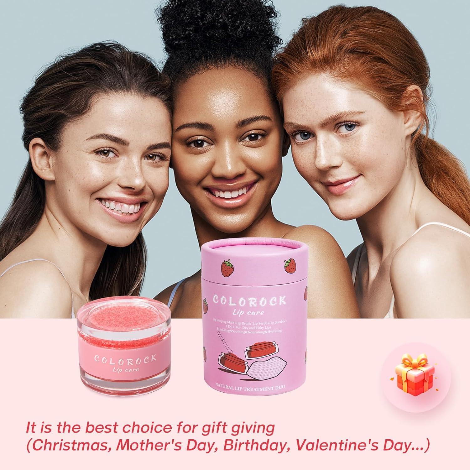 Conjunto Exfoliante Labios Azúcar Fresa + Máscara COLOROCK