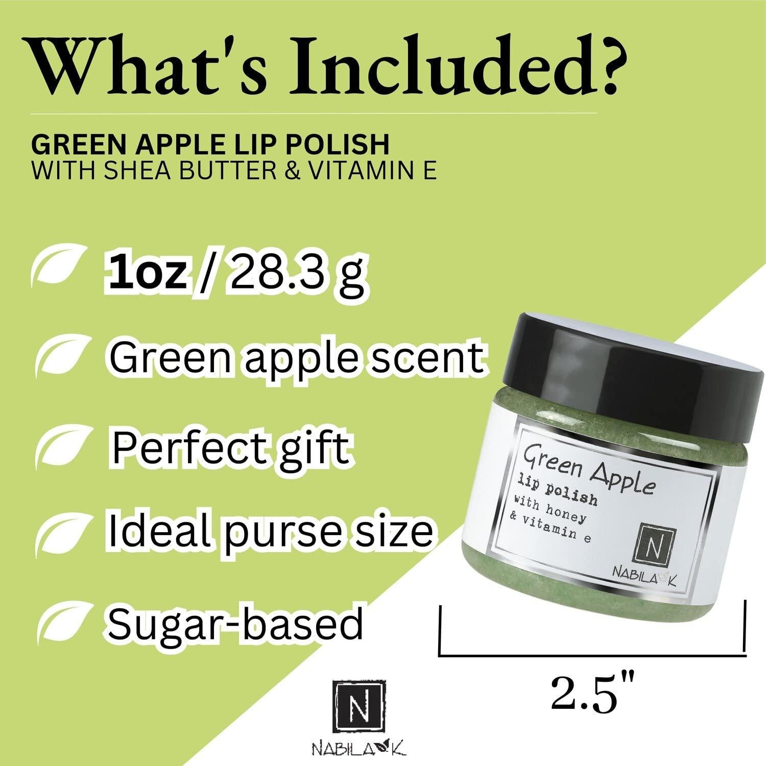 Exfoliante de Labios Nabila K Manzana Verde 28.35 g Hidratante