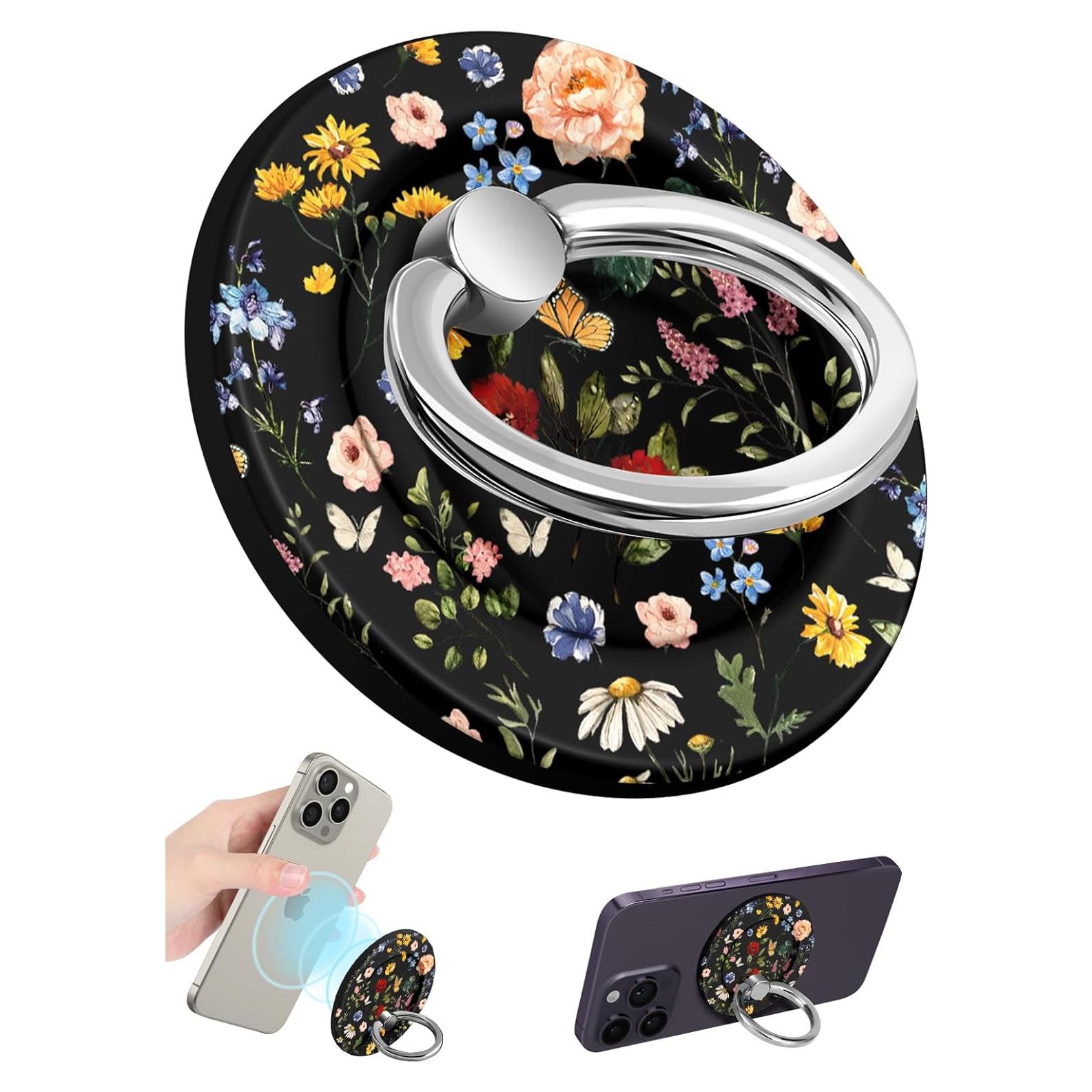Soporte Anillo Magnético LISEVO para iPhone 16 15 14 13 - Flor