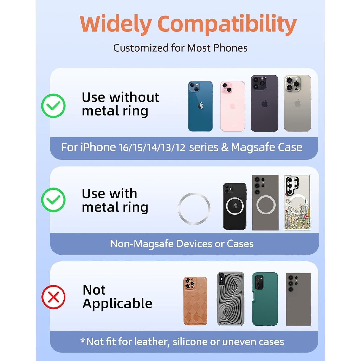 Soporte Anillo Magnético LISEVO para iPhone 16 15 14 13 - Flor