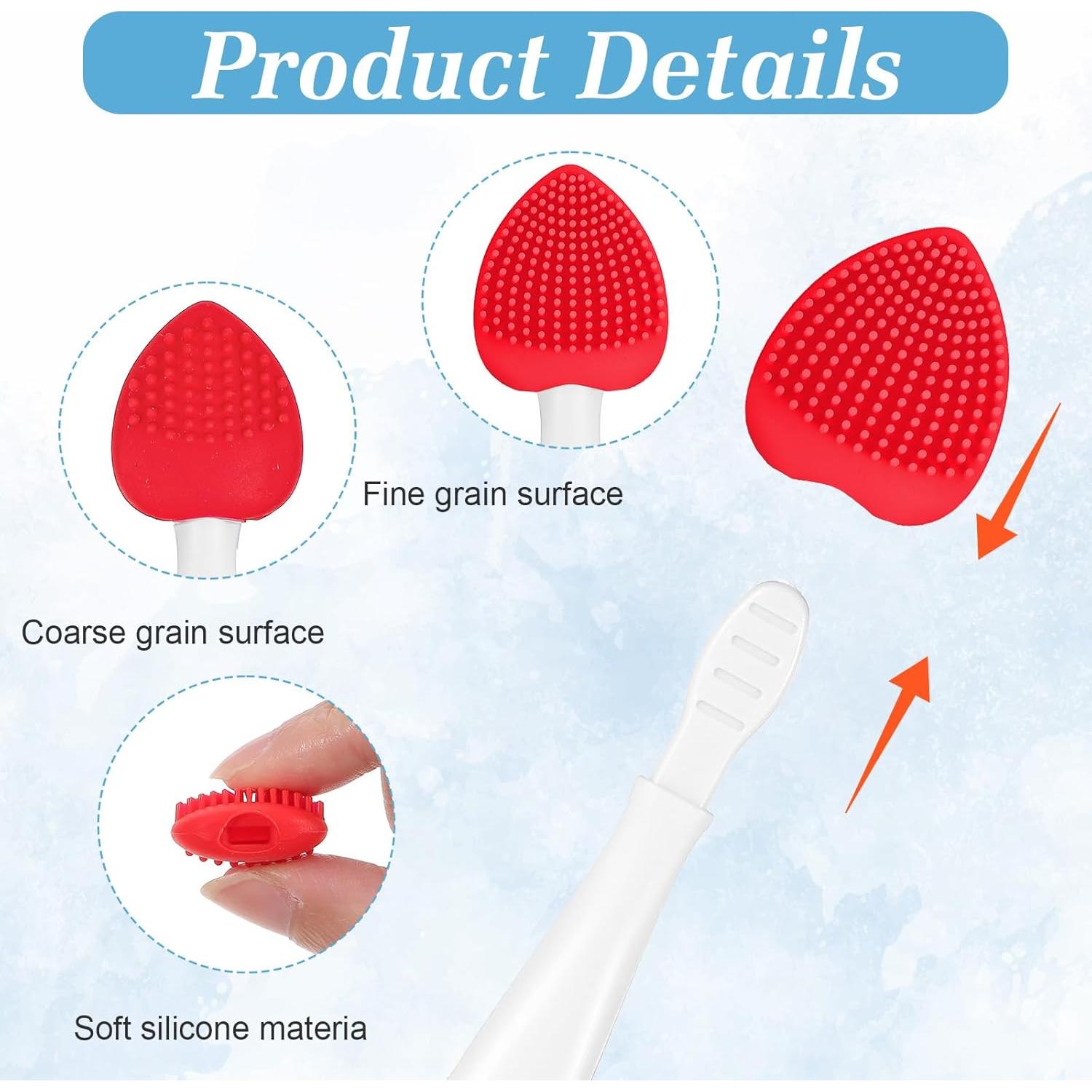 5 Pcs Cepillo Exfoliante de Labios Silicona Doble Cara Hpmjz