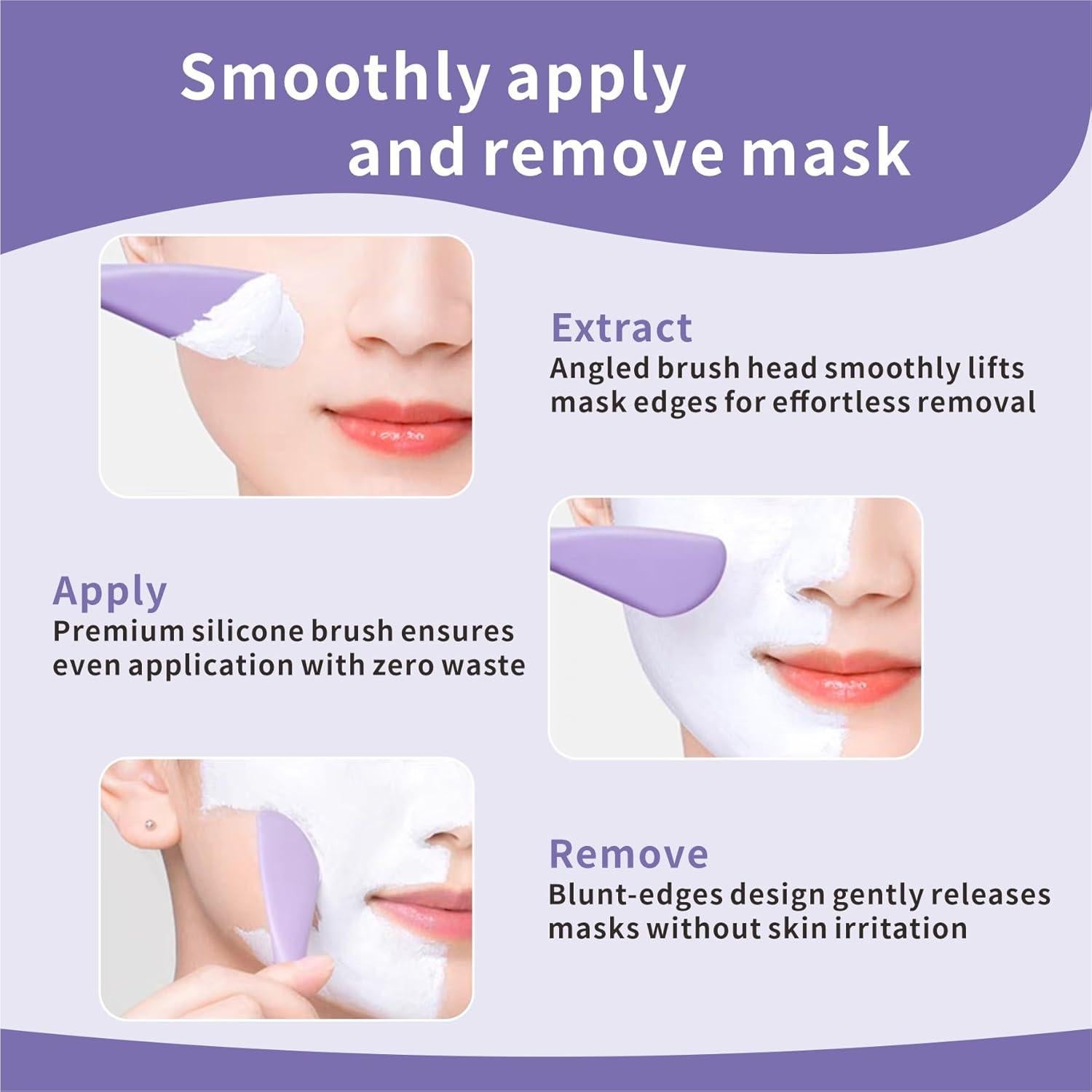 Exfoliador Facial de Silicona 2 en 1 YEADMAL Rosa y Morado