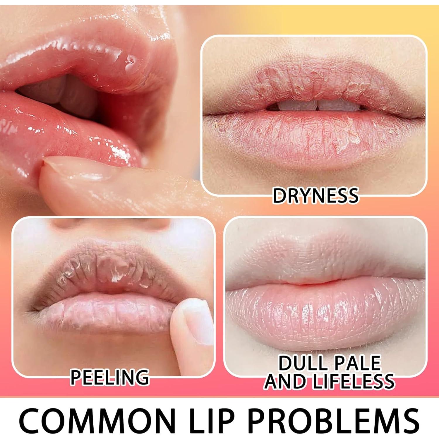 Conjunto de Exfoliantes Labiales DWDiWen Fresa y Naranja 2 Paquetes