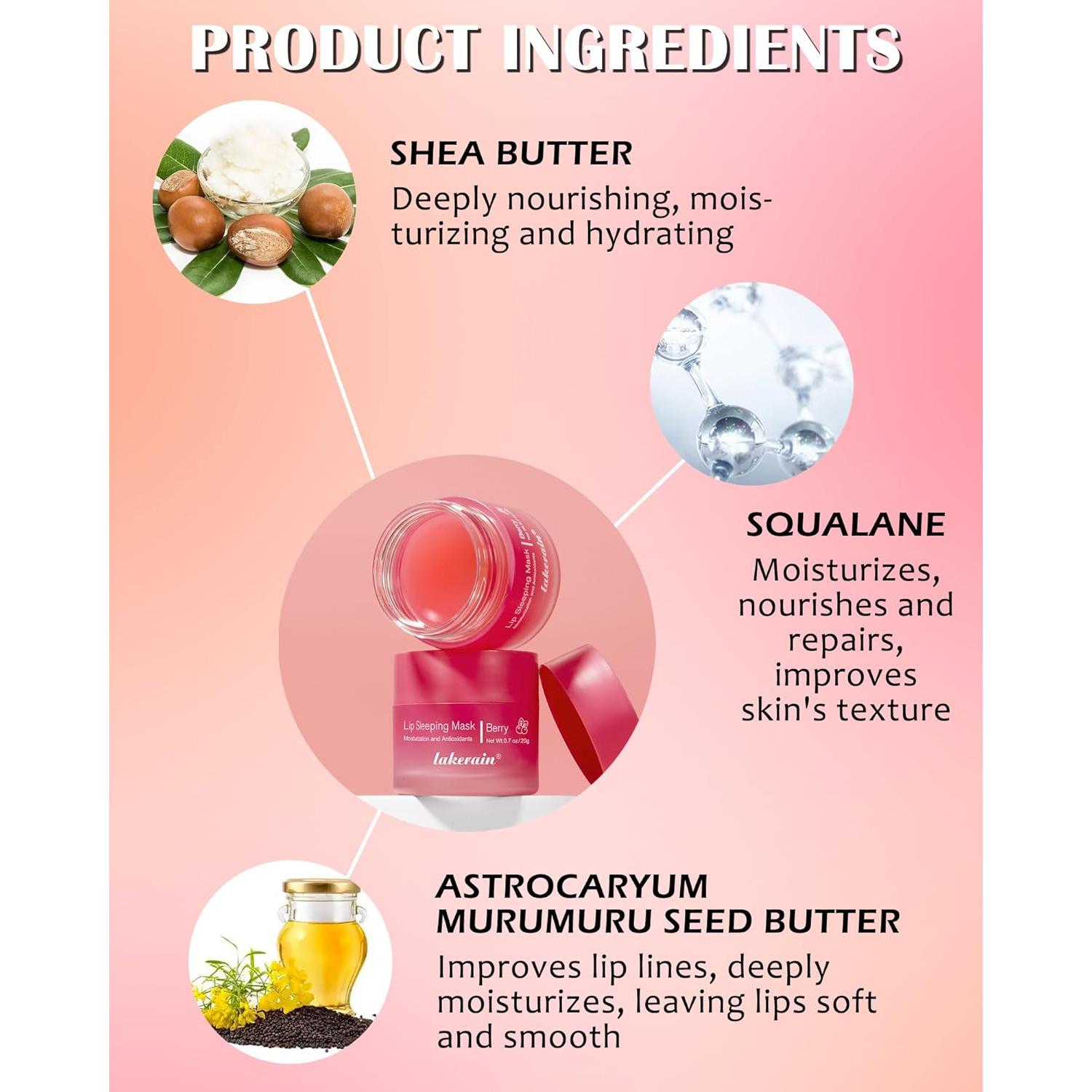 Mascarilla Labial Hidratante Lestpola 20g - Nocturna y Exfoliante