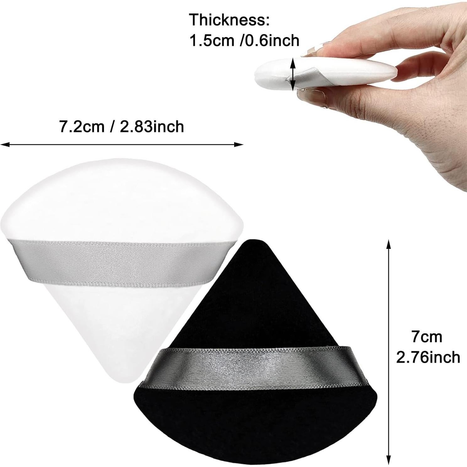 12 Esponjas de Polvo Cosmético Scartink Triangulares 7 cm