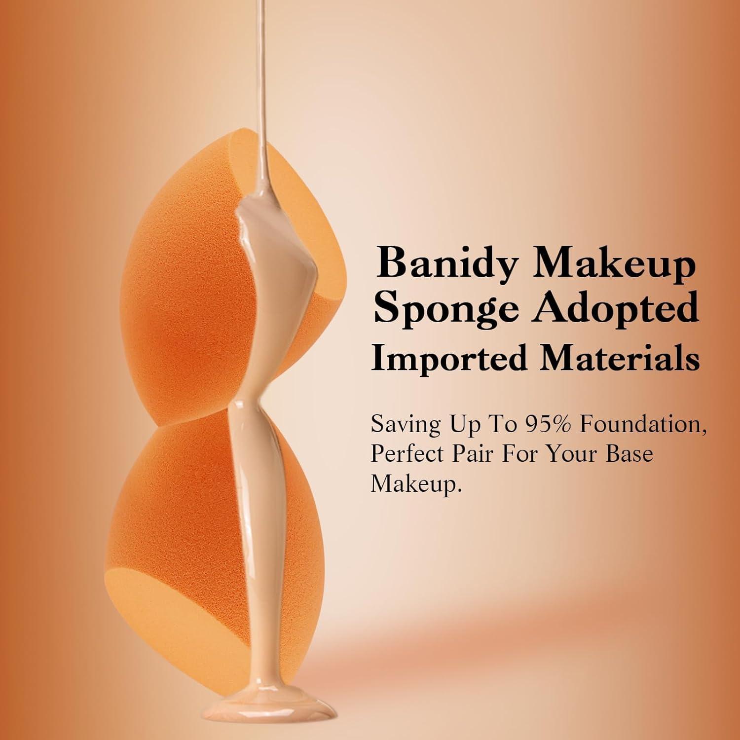 Juego de Esponjas de Maquillaje Banidy con Soporte Naranja