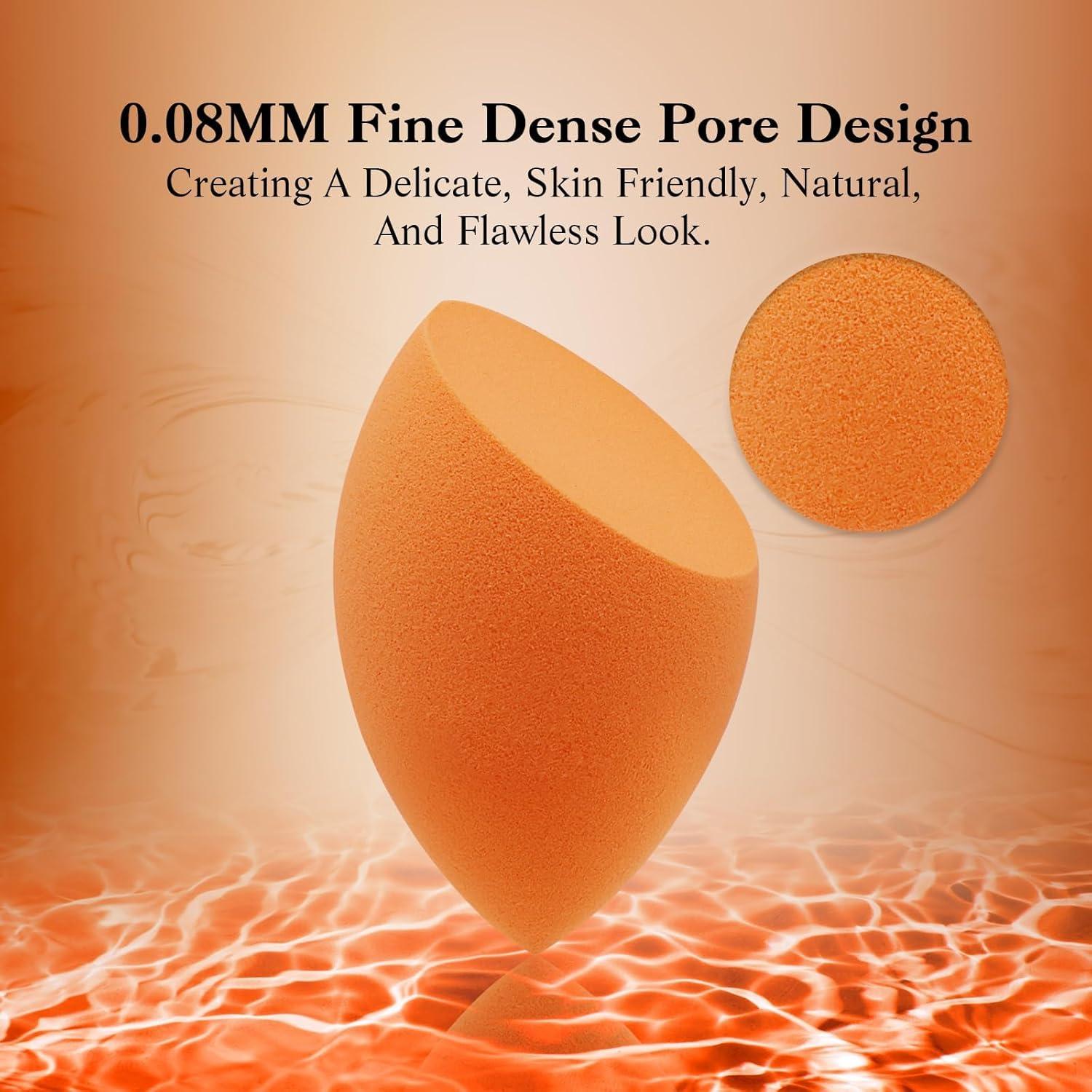 Juego de Esponjas de Maquillaje Banidy con Soporte Naranja