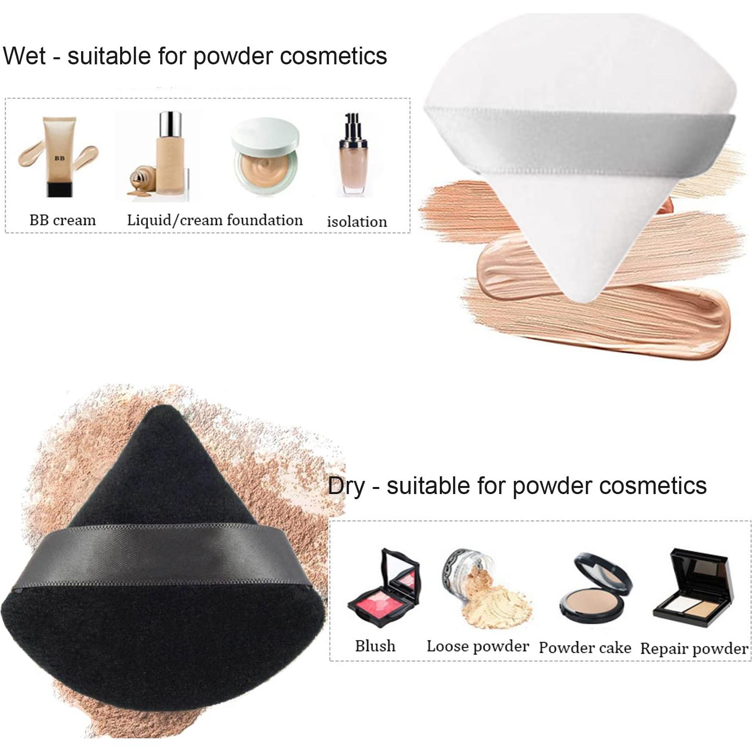 24 Esponjas de Maquillaje Triangulares LUOTIVON - Terciopelo