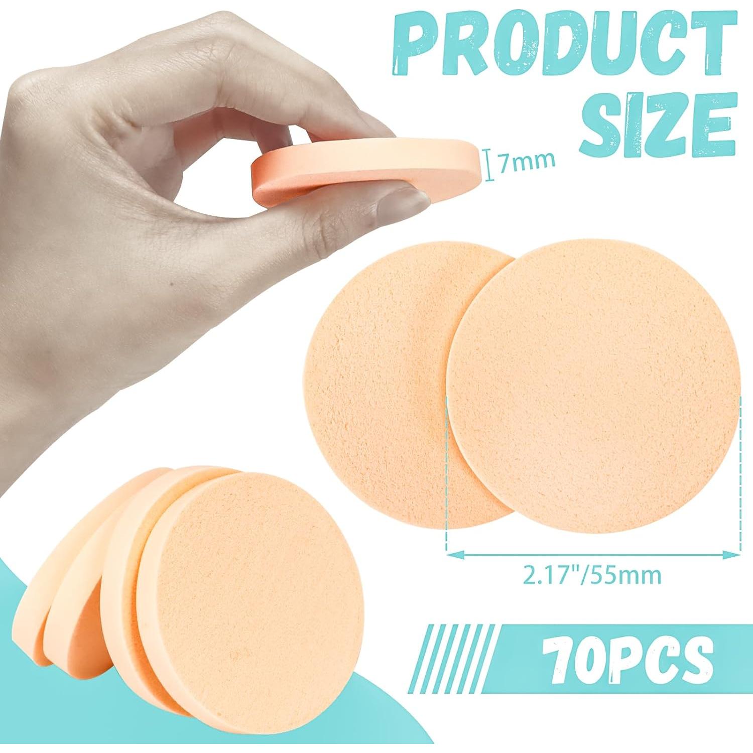 Esponjas de Maquillaje Redondas MotBach - 100 Piezas Nude