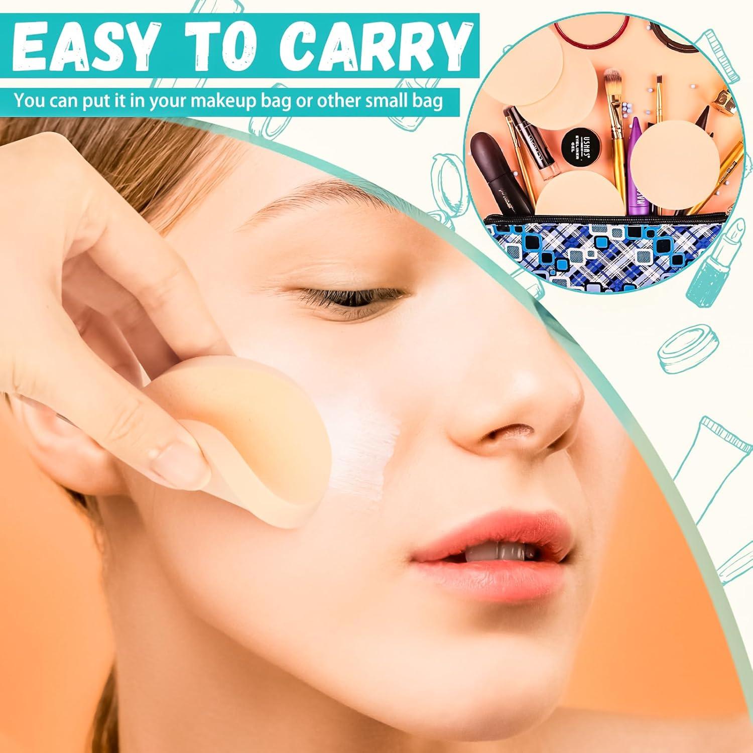 Esponjas de Maquillaje Redondas MotBach - 100 Piezas Nude