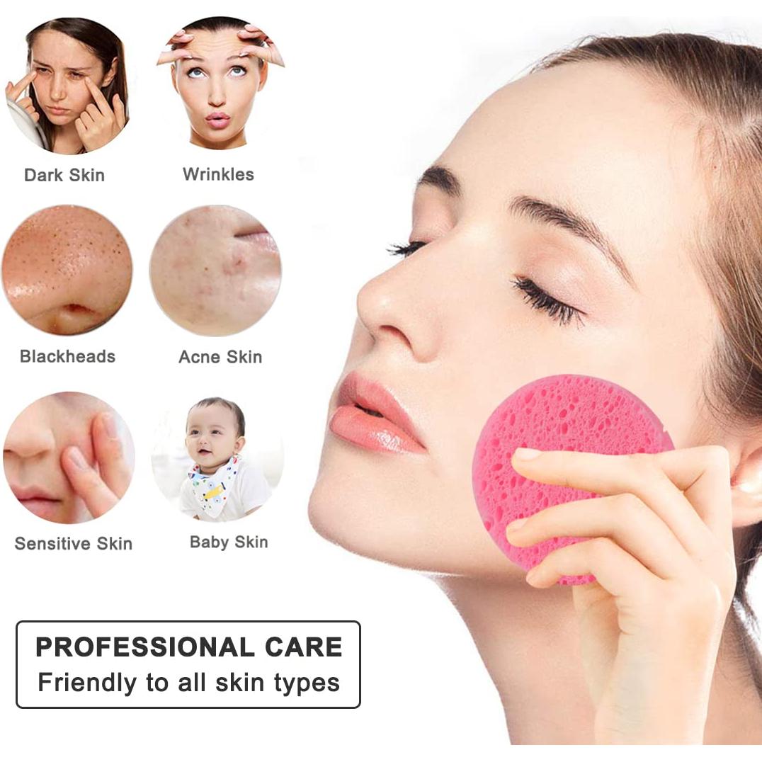 Esponjas Faciales Comprimidas Siluker 50 Unidades 100% Natural