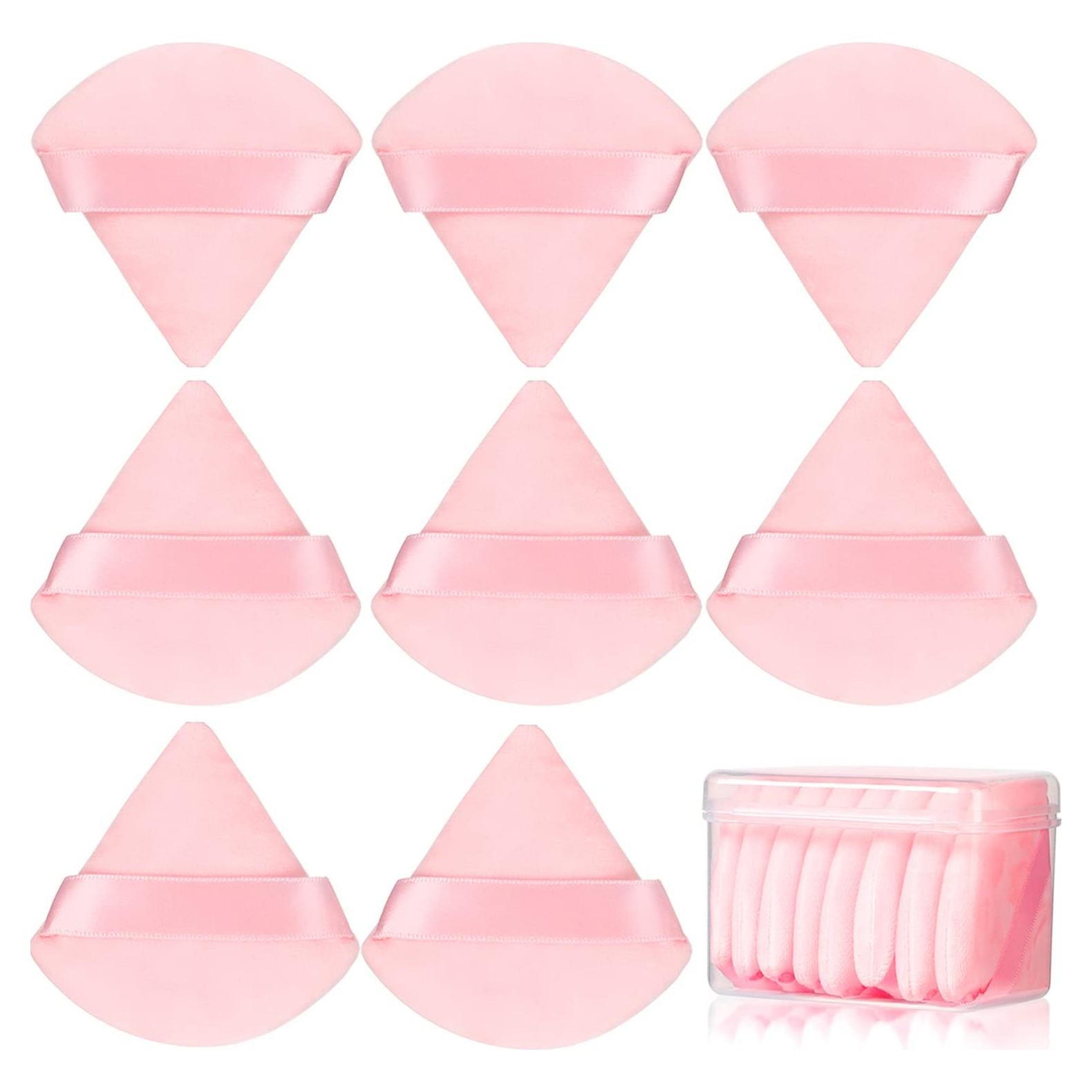 Esponjas de Maquillaje JASSINS 8 Pcs Triángulo Rosa Suave