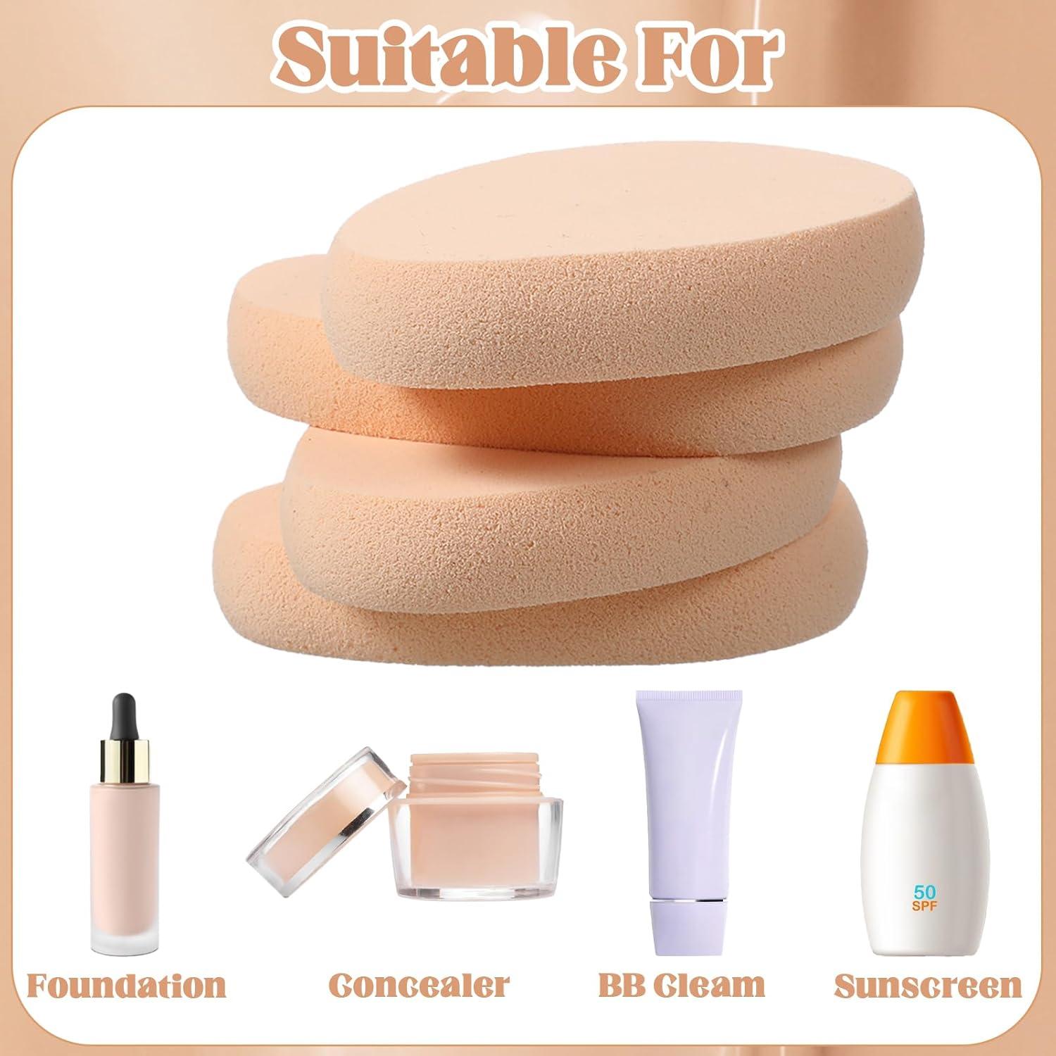 Set de 6 Esponjas de Maquillaje KALIONE Planas Beige