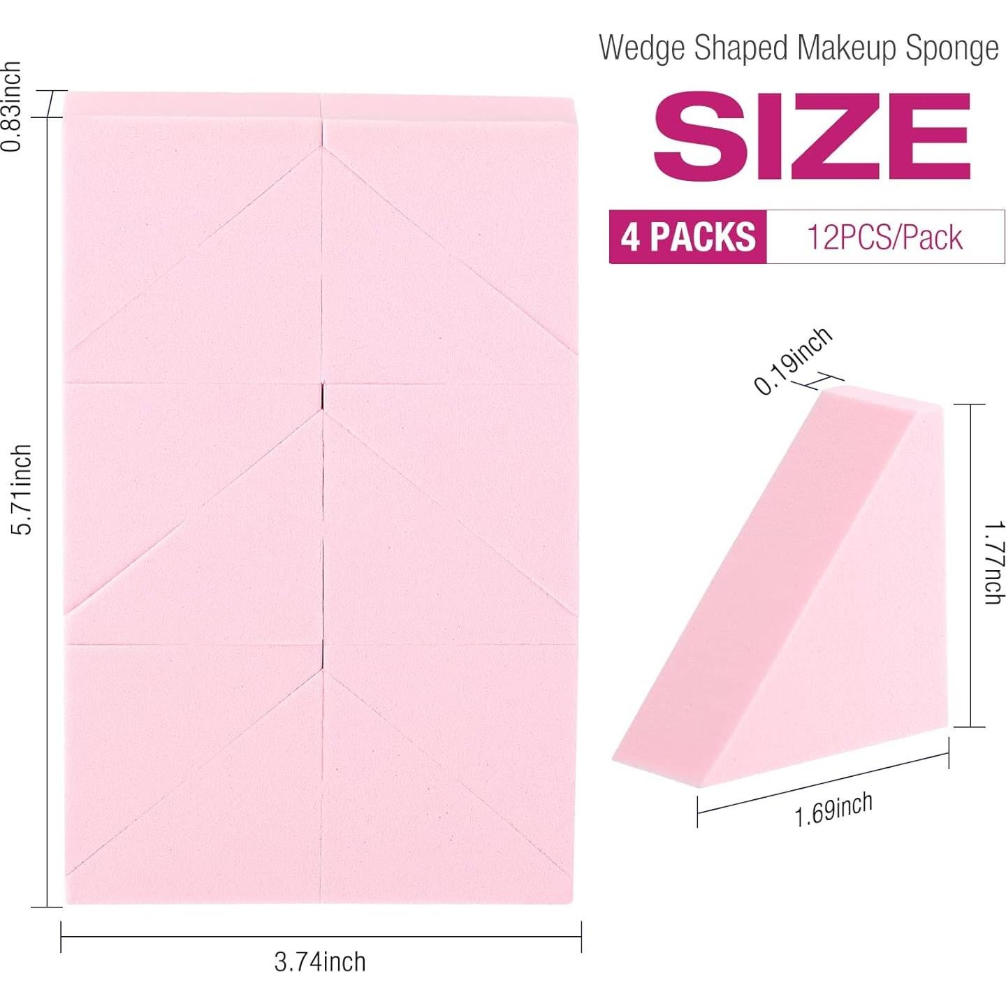 Esponjas de Maquillaje WSYUB 48 Piezas Forma de Cuña Sin Látex