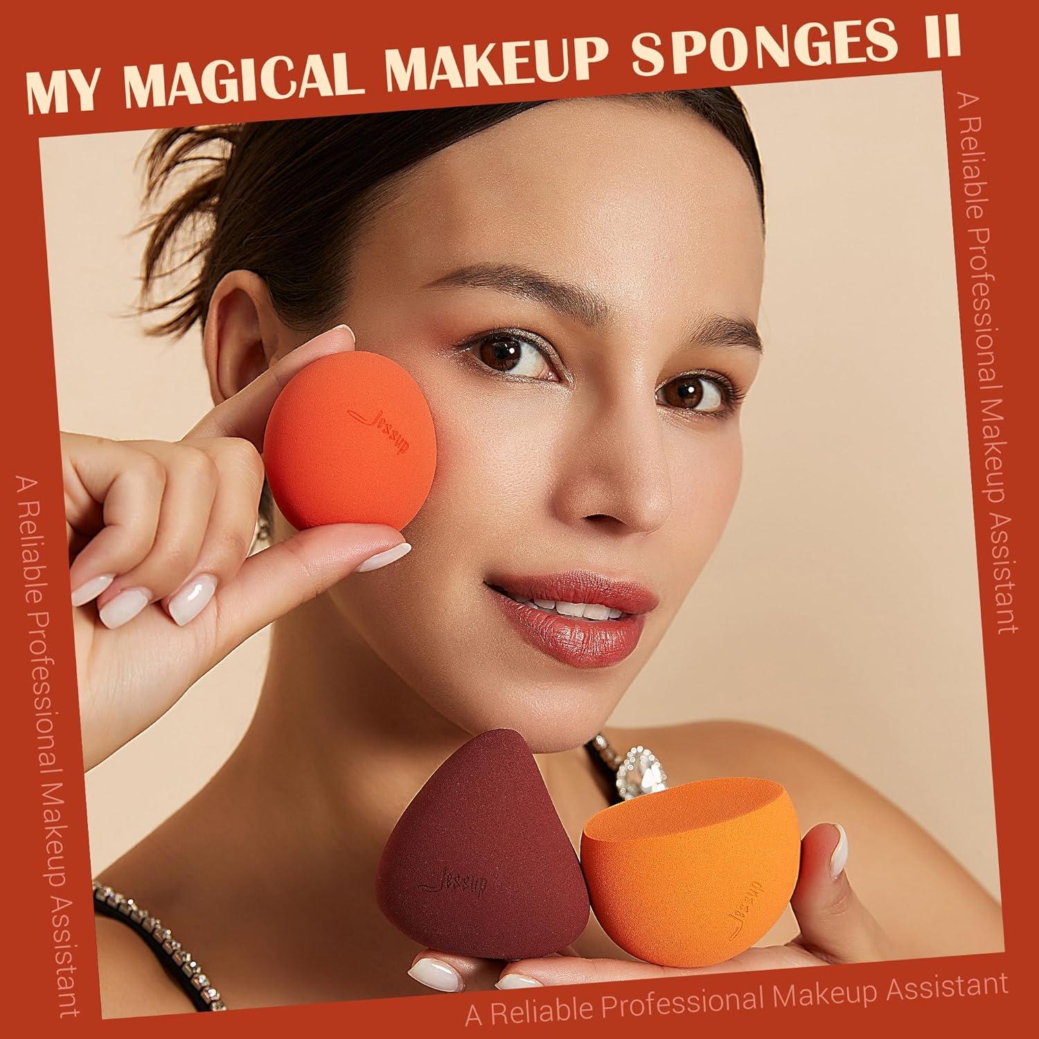 Juego de Esponjas de Maquillaje Jessup SP013 3pcs Suaves y Reutilizables