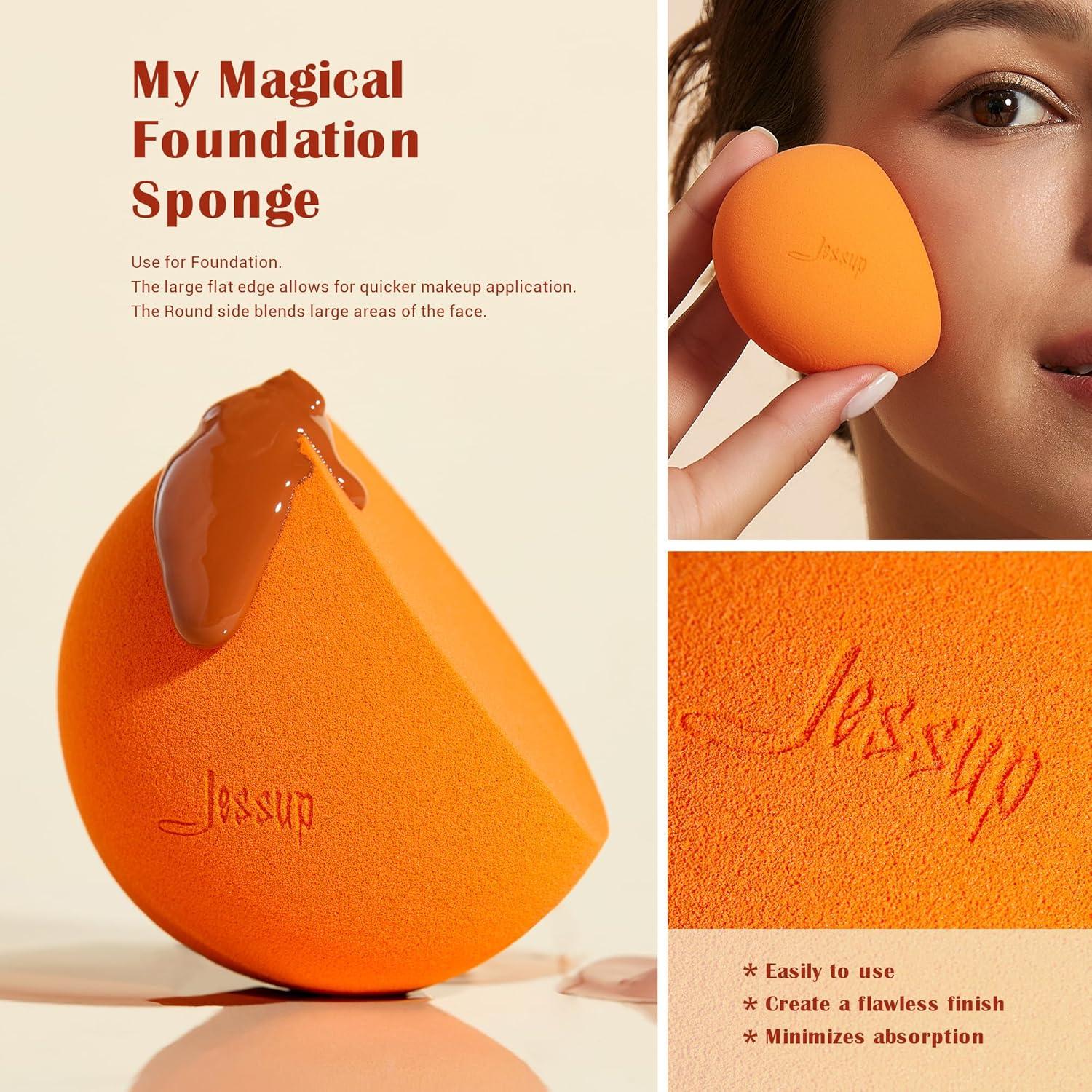 Juego de Esponjas de Maquillaje Jessup SP013 3pcs Suaves y Reutilizables