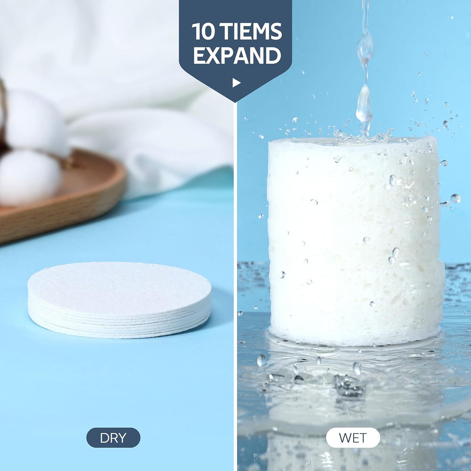 Esponjas Faciales Comprimidas GAINWELL 50 Pcs Biodegradables