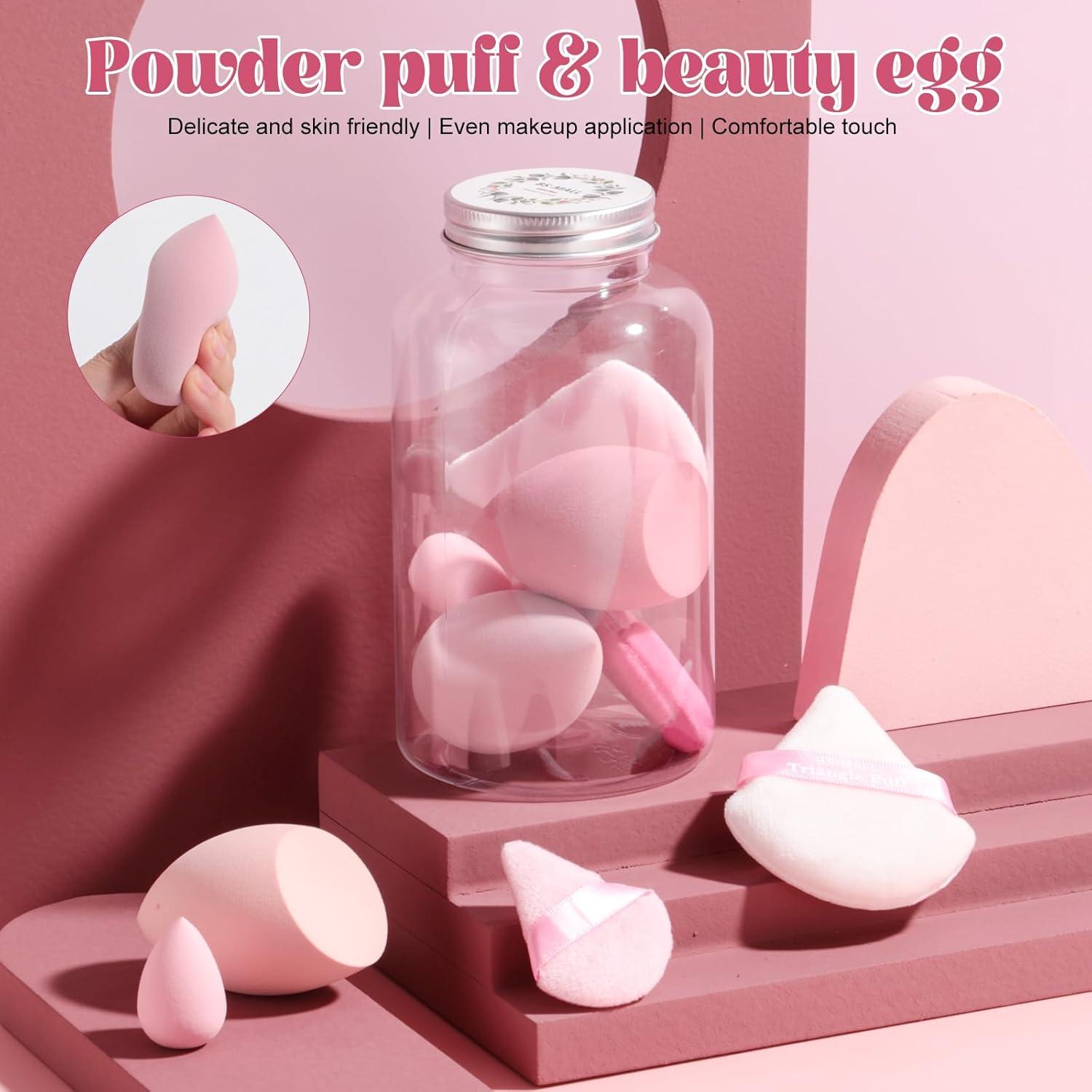 Conjunto de Esponjas de Maquillaje BS-MALL Rosa 10 Piezas