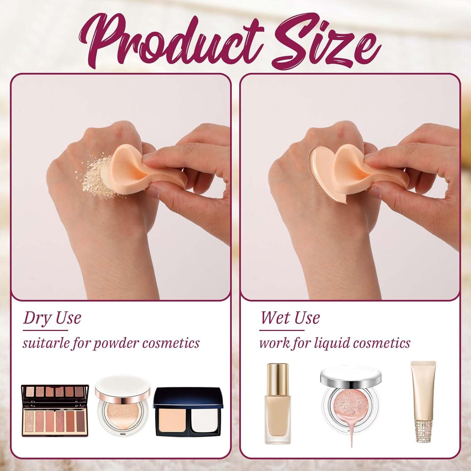 12 Esponjas Redondas de Maquillaje Sliverdew Color Piel