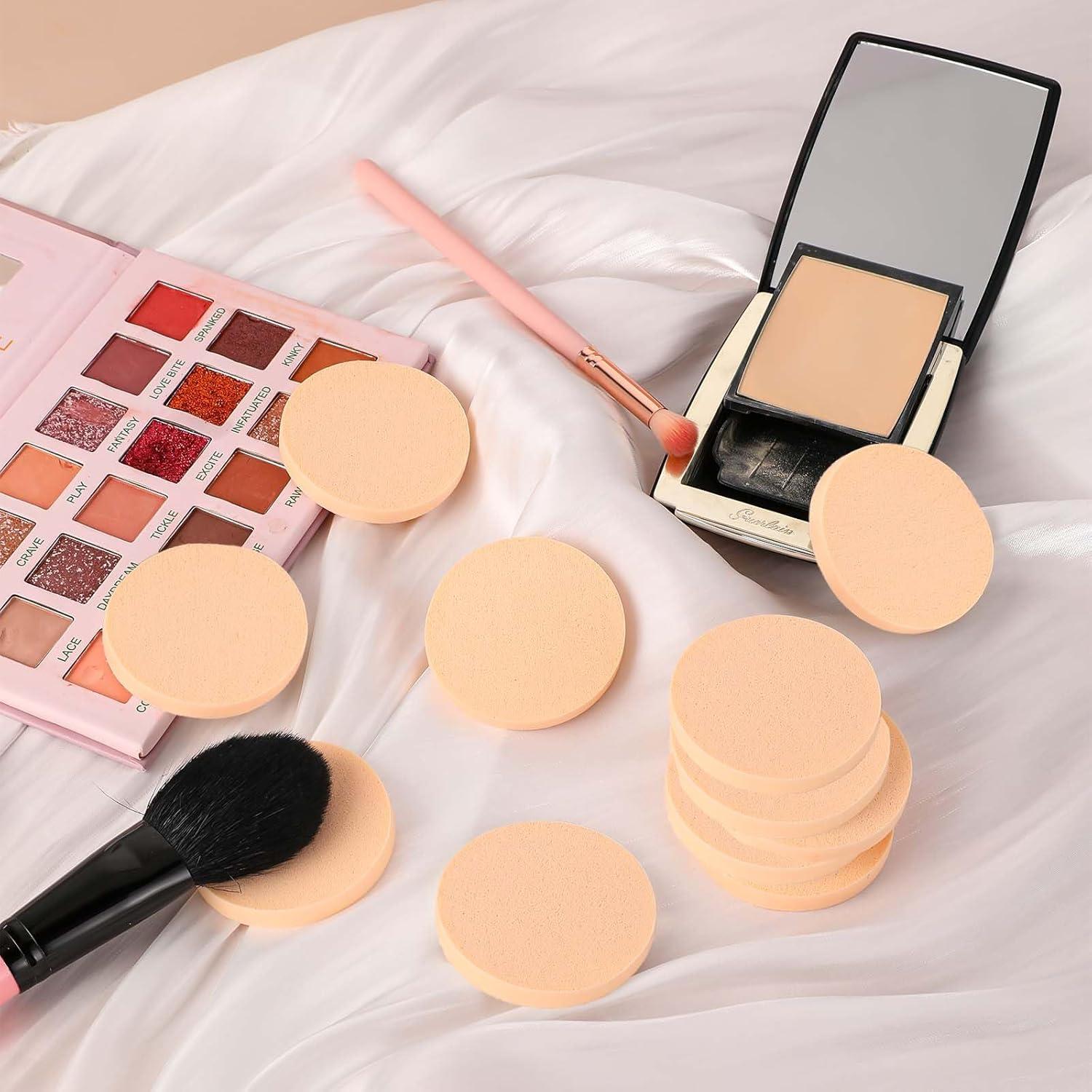 12 Esponjas Redondas de Maquillaje Sliverdew Color Piel