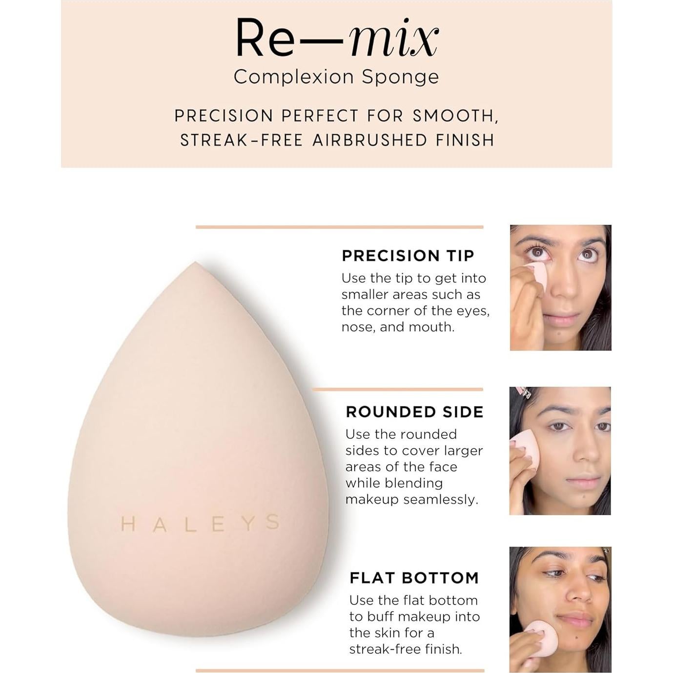 Esponja de Maquillaje Vegana HALEYS - Paquete de 2 Rosa