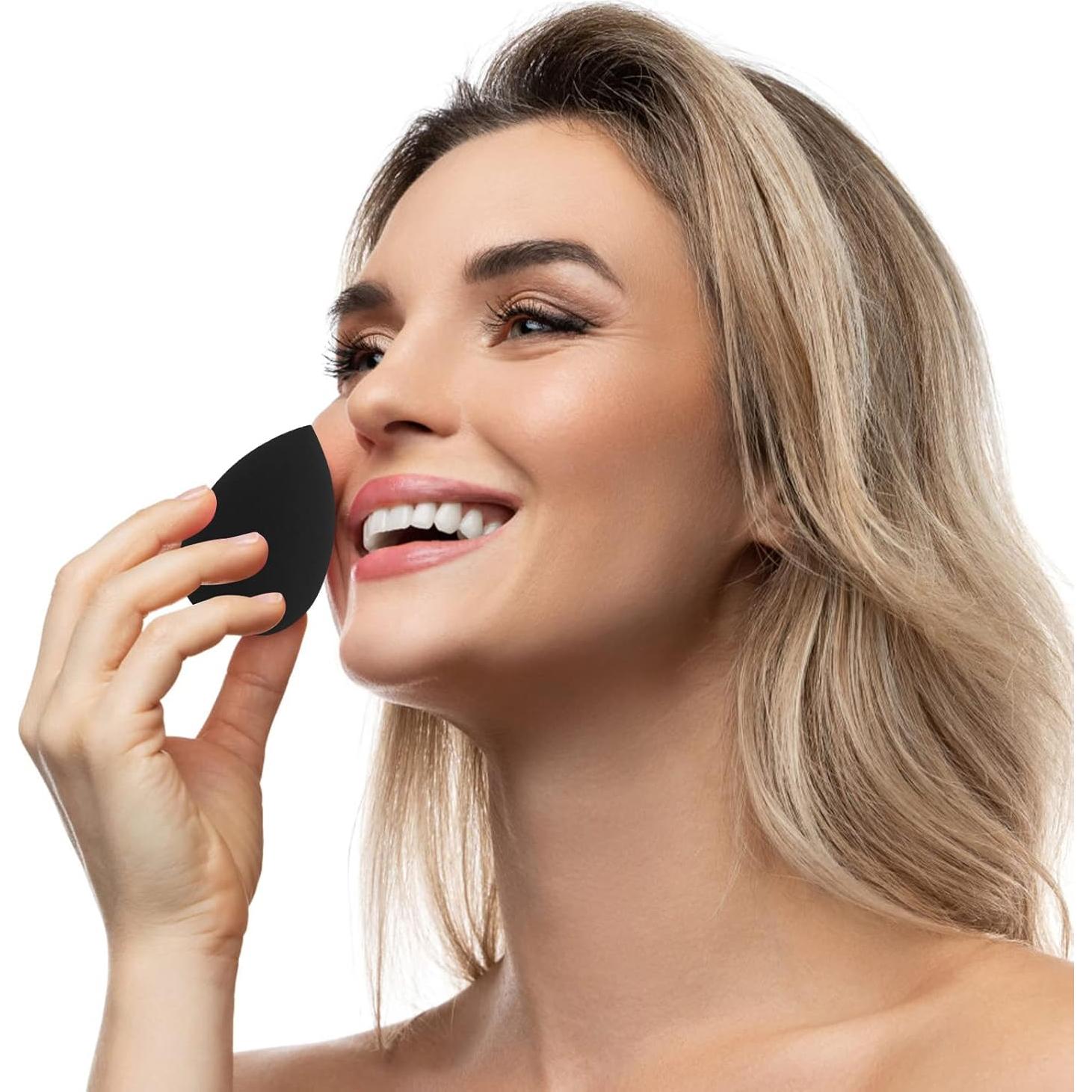Esponjas de Maquillaje Sibba 6 Piezas Suaves Negro
