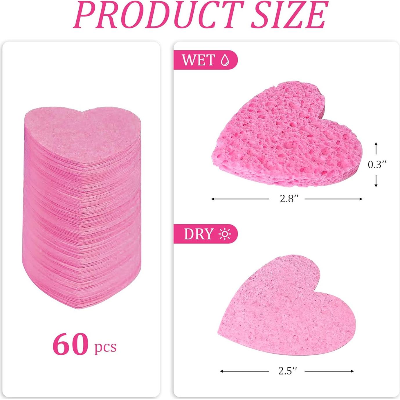 Esponjas Faciales Comprimidas KICKLEEN 50 Piezas Rosa
