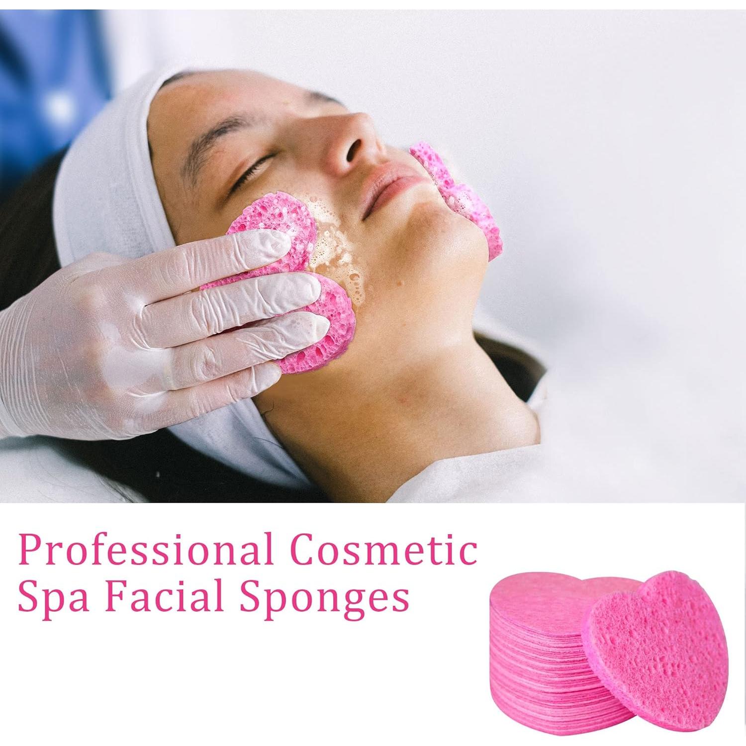 Esponjas Faciales Comprimidas KICKLEEN 50 Piezas Rosa