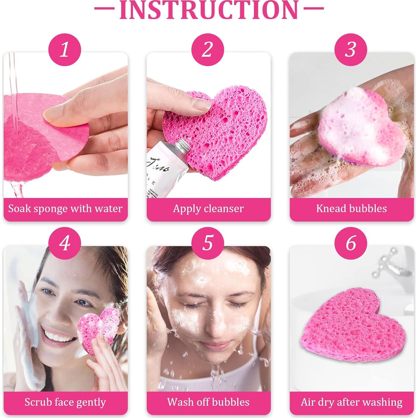 Esponjas Faciales Comprimidas KICKLEEN 50 Piezas Rosa